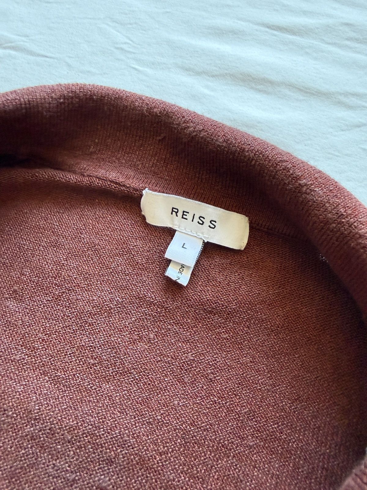 Reiss Reiss Embroidered knit camp collar polo Size US L / EU 52-54 / 3 - 3 Thumbnail
