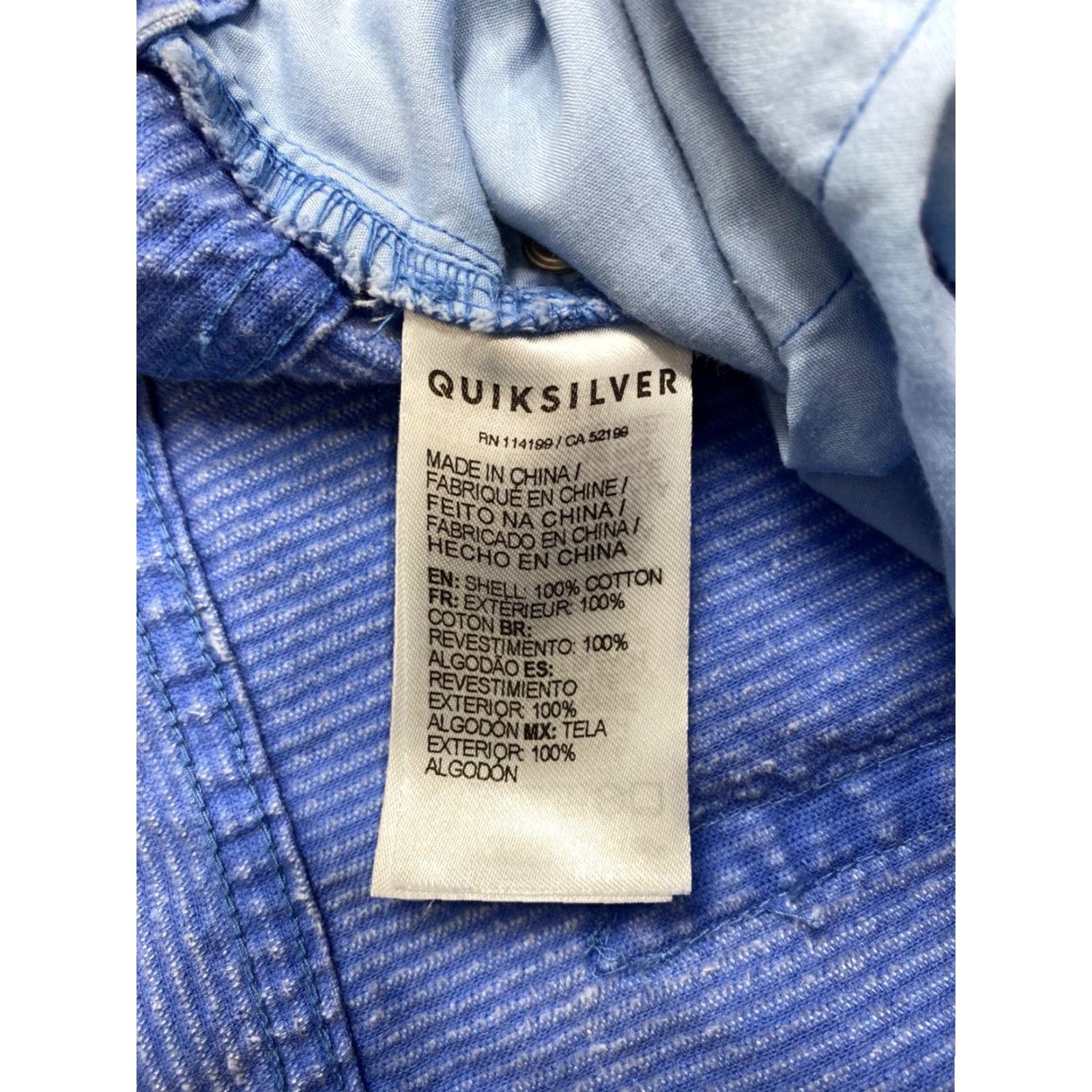 Quiksilver Quiksilver Pants Womens 26 Blue Corduroy Casual Regular Straight Ankle 80s Beach Retro Pockets Size 26" / US 2 / IT 38 - 4 Thumbnail