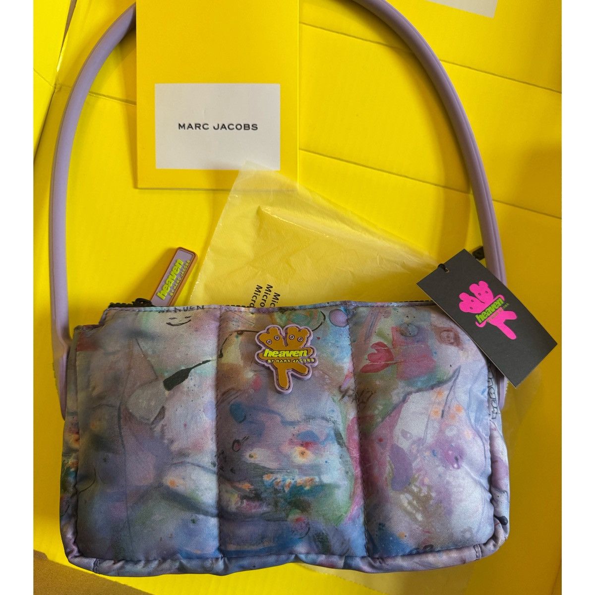 Heaven by Marc Jacobs MARC JACOBS PURPLE ALL OVER PRINT BAG CLAIRE BARROW ARTWORK Size ONE SIZE - 3 Thumbnail