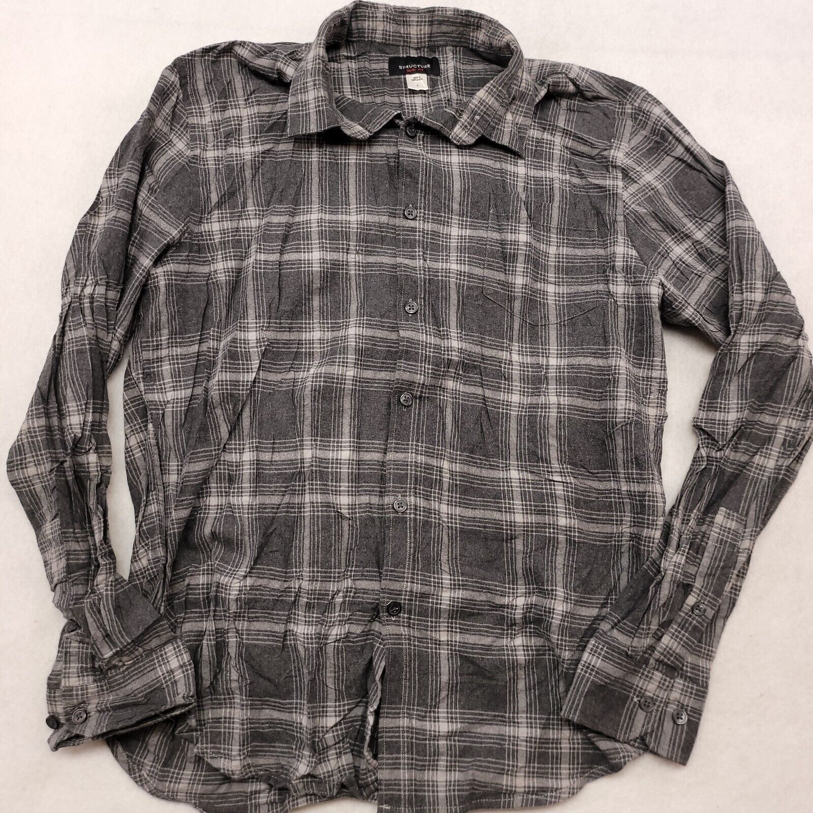 Structure Structure Tartan Flannel Button Up Shirt Mens Size Large L Size US L / EU 52-54 / 3 - 2 Thumbnail