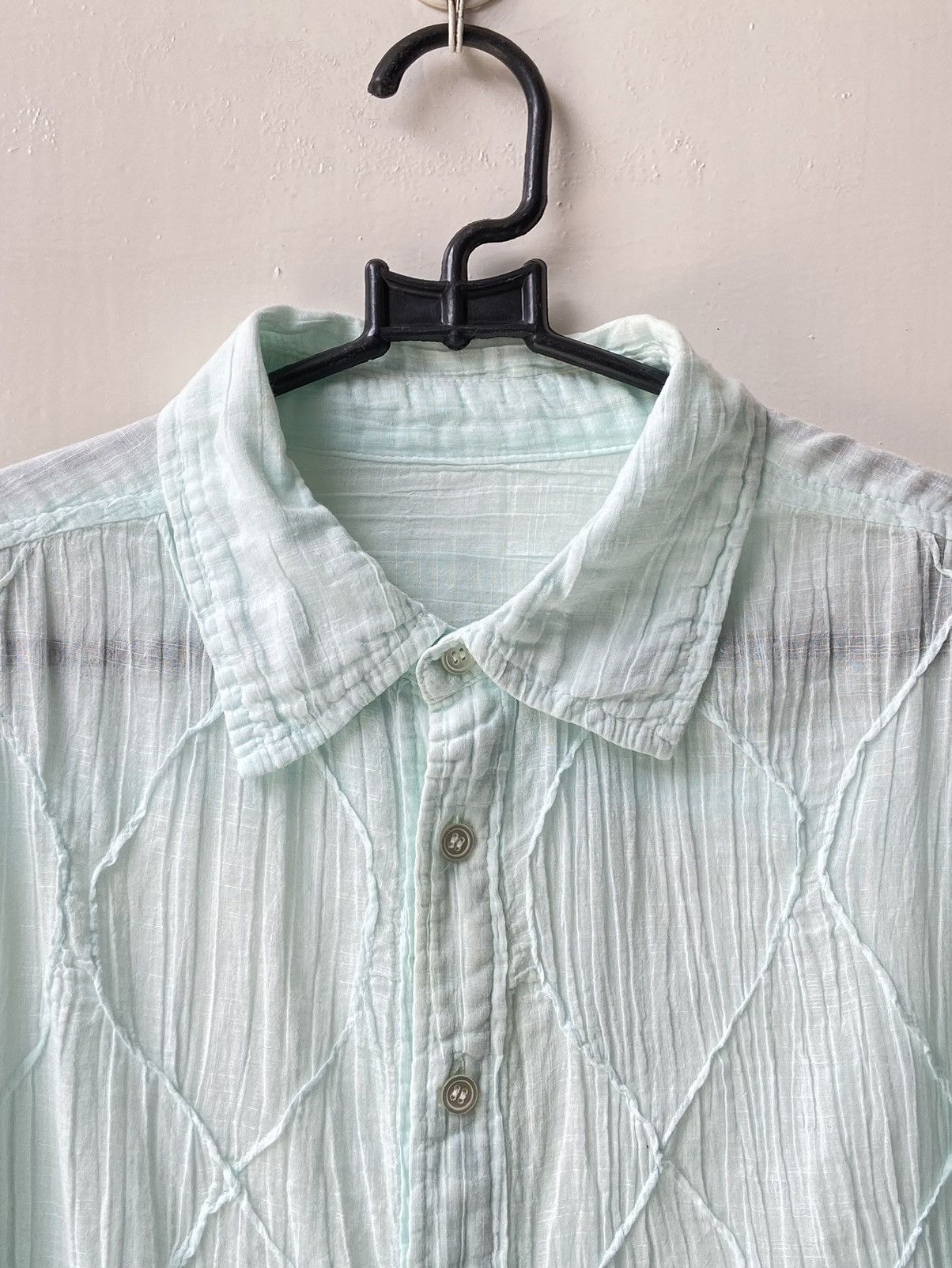Issey Miyake PLANTATION Green Shirt Size US XL / EU 56 / 4 - 12 Thumbnail