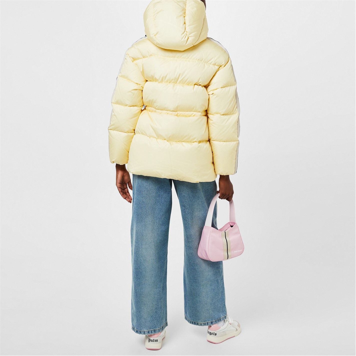 Palm Angels o1g2r1mq0325 Belted Down Jacket in Butter Size S / US 4 / IT 40 - 6 Thumbnail