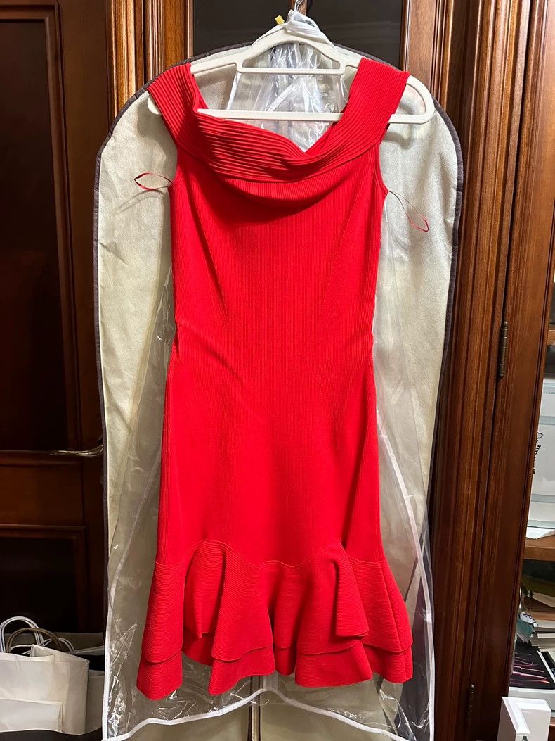 Alexander McQueen Alexander McQueen Red Slim Fit Dress- DMC Size 28" / US 6 / IT 42 - 1 Thumbnail