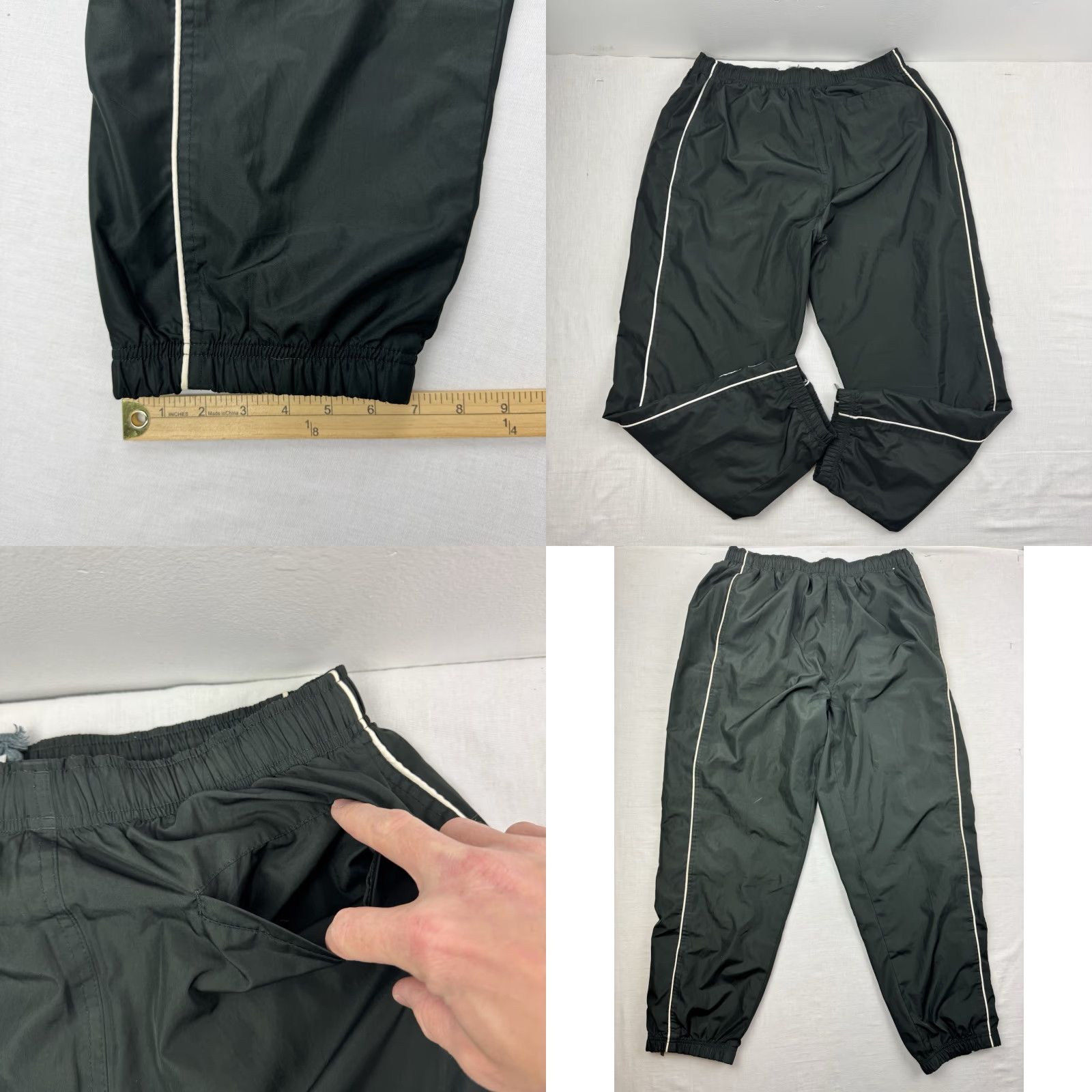 Reebok VINTAGE Reebok Track Pants Men XL Black Relaxed 30in 90s Y2K Hipster Sports Athletic Baggy Drawstring Pants women? No gender specified. Size US 36 / EU 52 - 9 Thumbnail