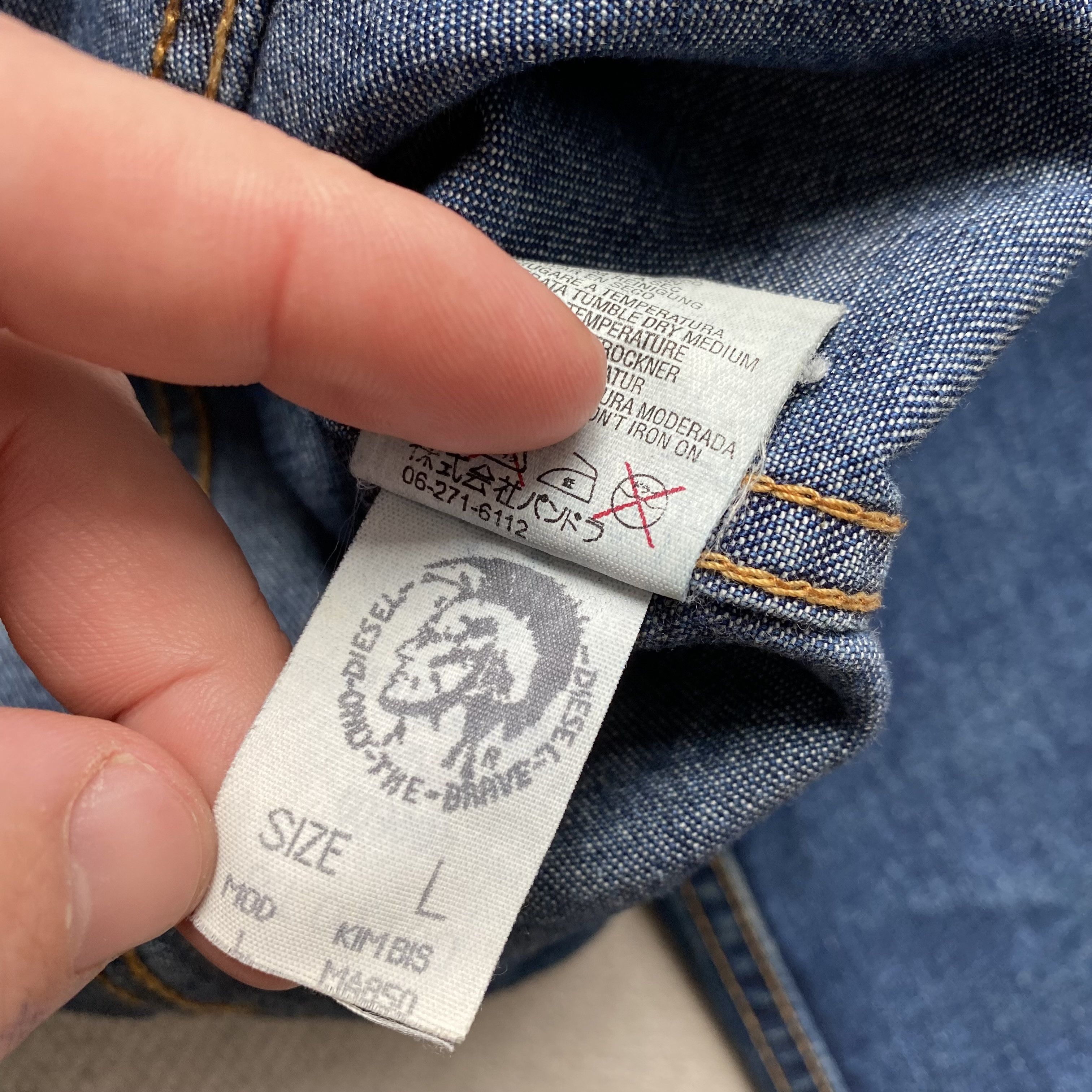 Diesel Y2K Vintage 2000s Diesel Denim jacket cropped Size M / US 6-8 / IT 42-44 - 8 Thumbnail