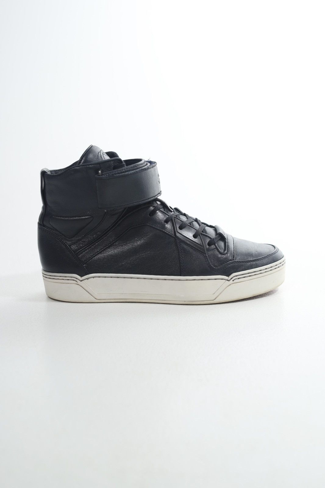 Gucci GUCCI Sneakers Hi Top Leather Shoes GG Logo Navy Men’s Size US 6.5 / EU 39-40 - 5 Thumbnail
