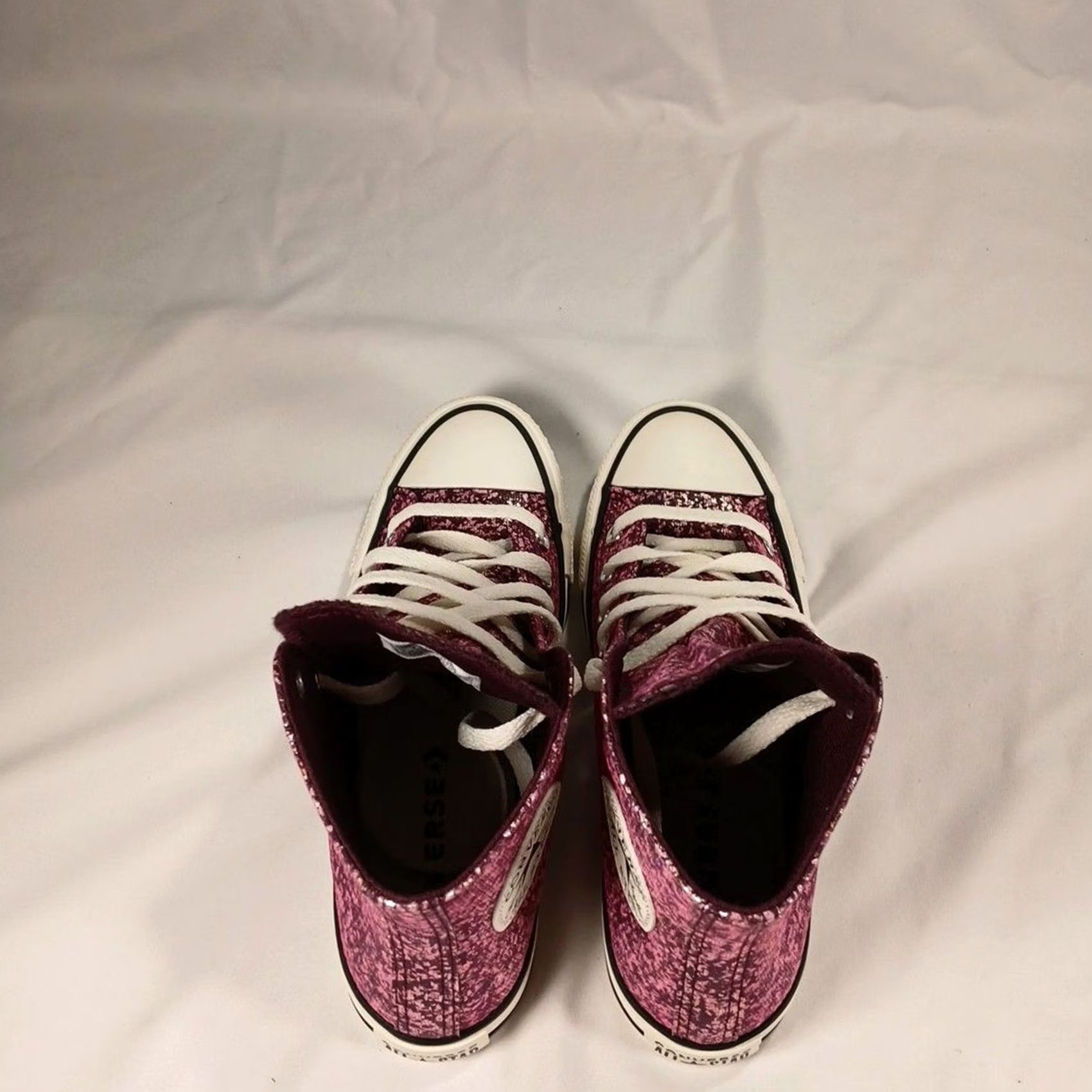 Converse VINTAGE No Converse Chuck Taylor All Star Hi Women’s 6.5 Pink Purple Glitter Shoes Casual Sneakers High Top Stars Rainbow Glitter Women’s Size M / US 6-8 / IT 42-44 - 5 Thumbnail