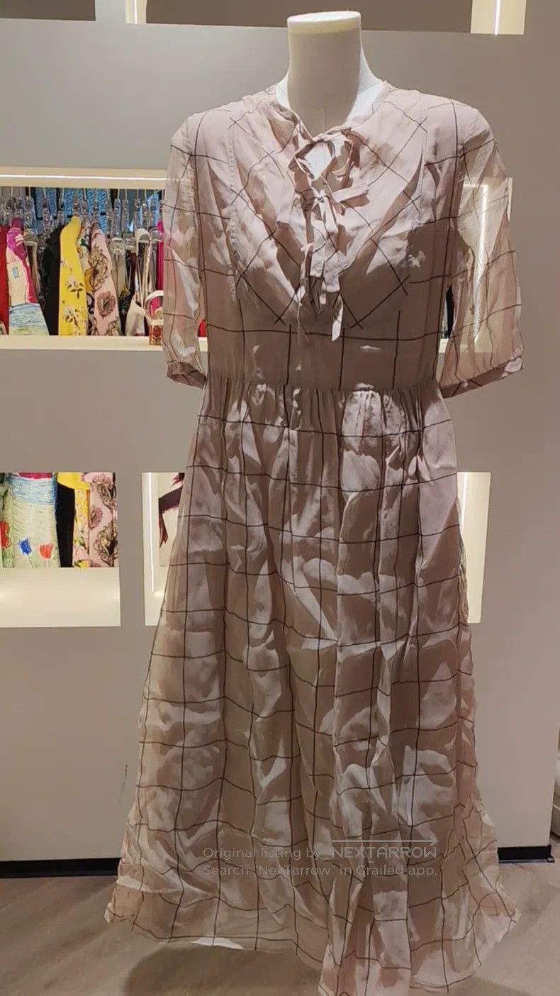 Valentino Valentino Check silk dress Size S / US 4 / IT 40 - 1 Thumbnail