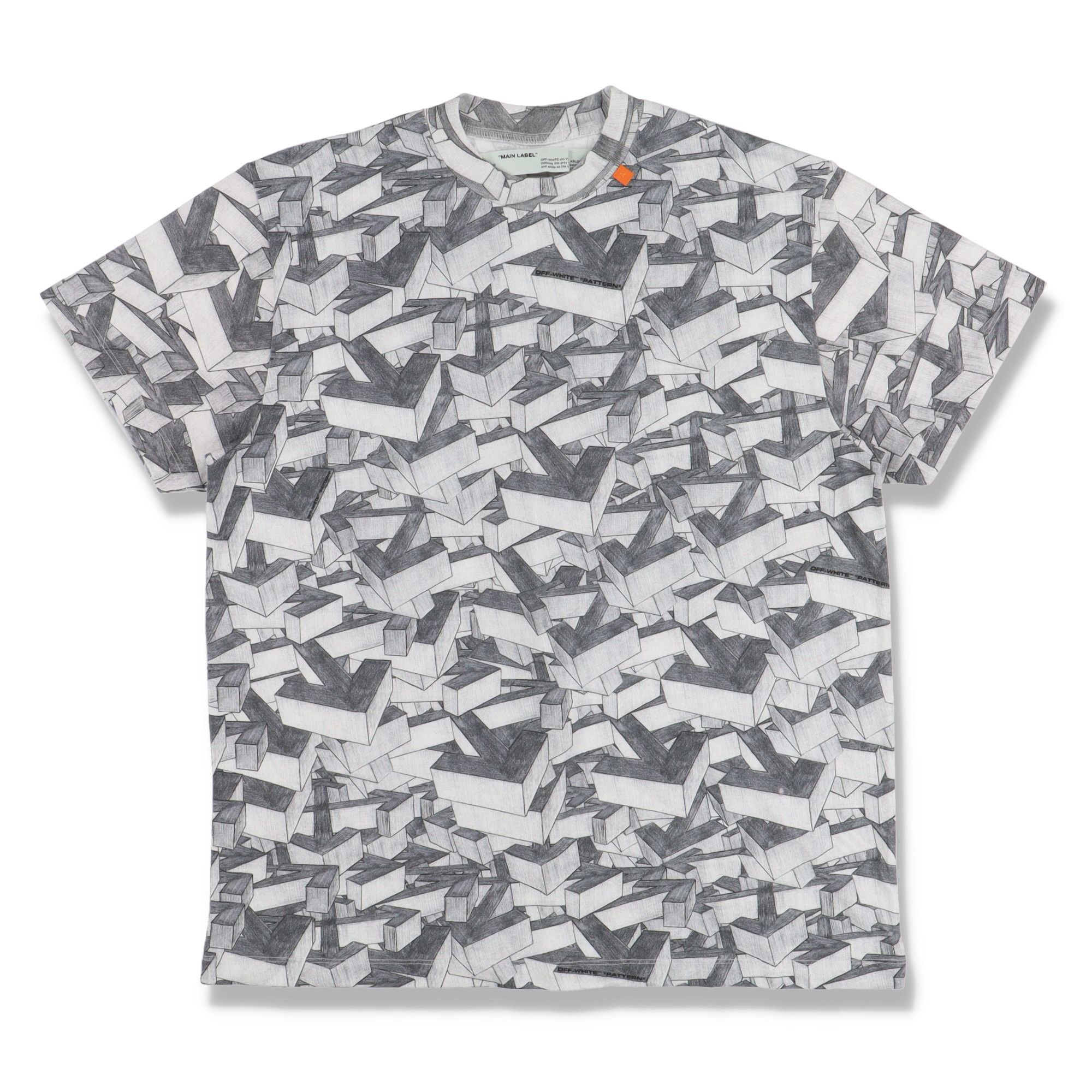 Off-White Grey Arrows Pattern Oversized T-Shirt Size US XS / EU 42 / 0 - 5 Thumbnail