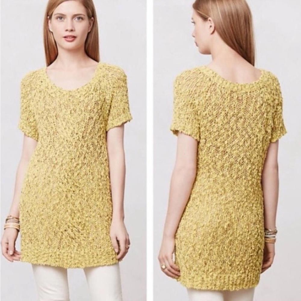 Designer Anthropologie l MOTH Yellow Sweater Dress Medium Size M / US 6-8 / IT 42-44 - 10 Thumbnail