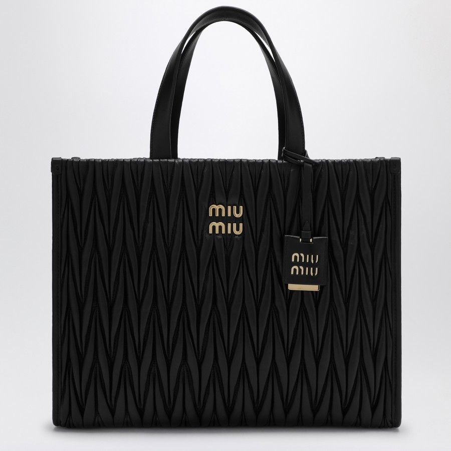 Miu Miu o1d2blof0924 Size: OS / Tote Bag in Black Size ONE SIZE - 1 Thumbnail