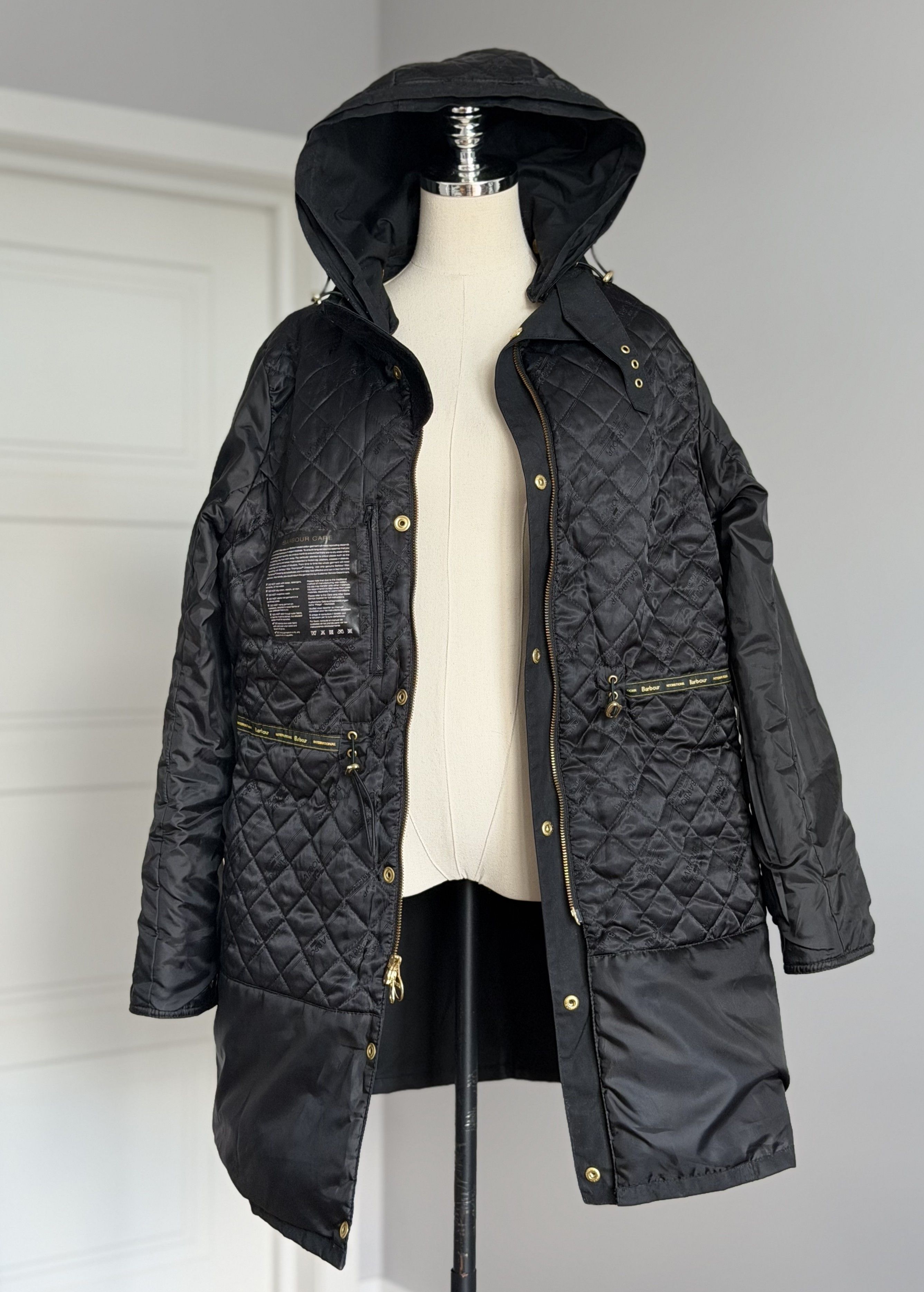 Barbour BARBOUR International SLIPSTREAM Wax Women's Hooded Jacket Size XL / US 12-14 / IT 48-50 - 15 Thumbnail