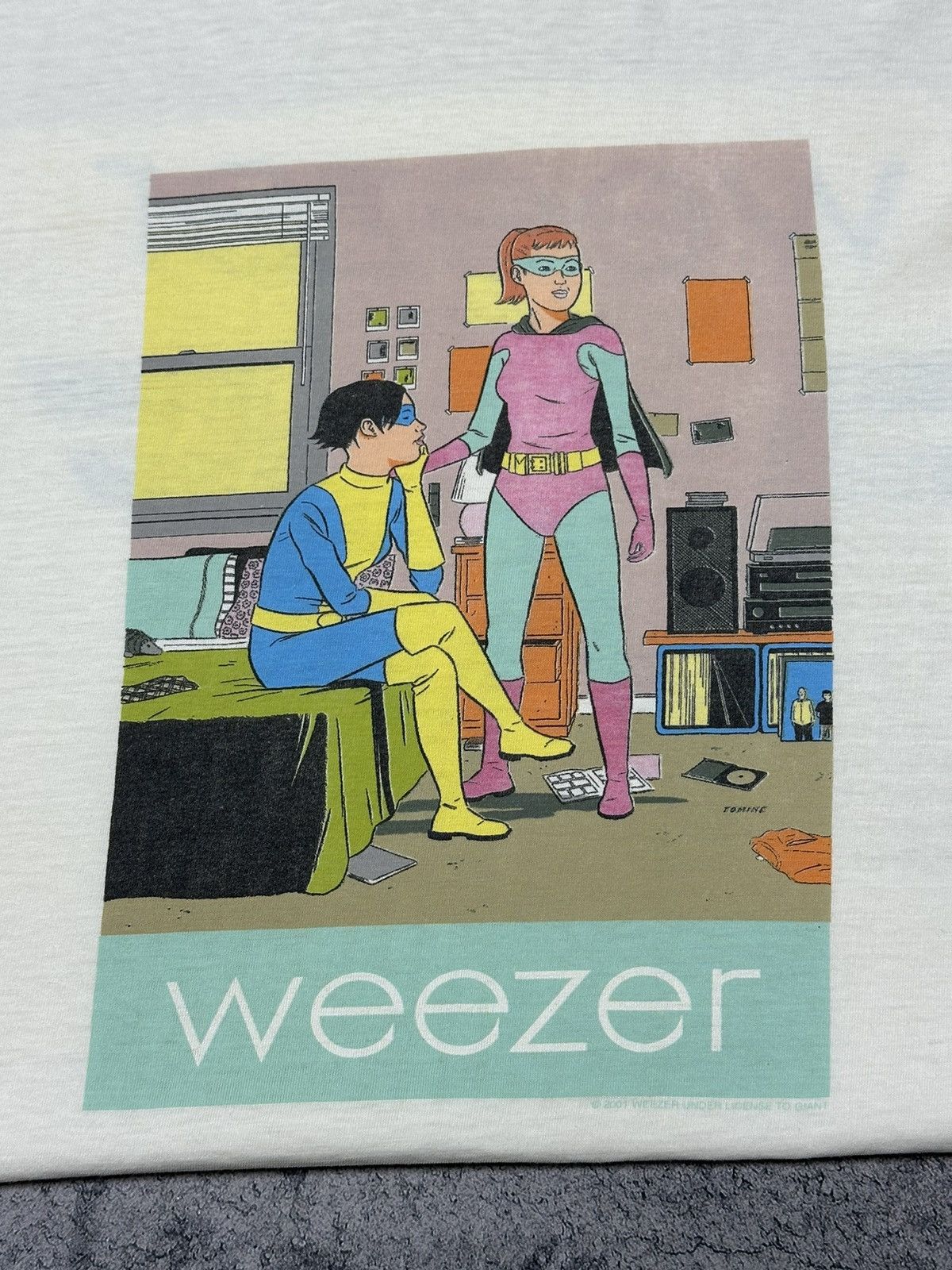 Band Tees Vintage 2001 Weezer Euro Freak Out Tour T-Shirt Size US L / EU 52-54 / 3 - 7 Thumbnail