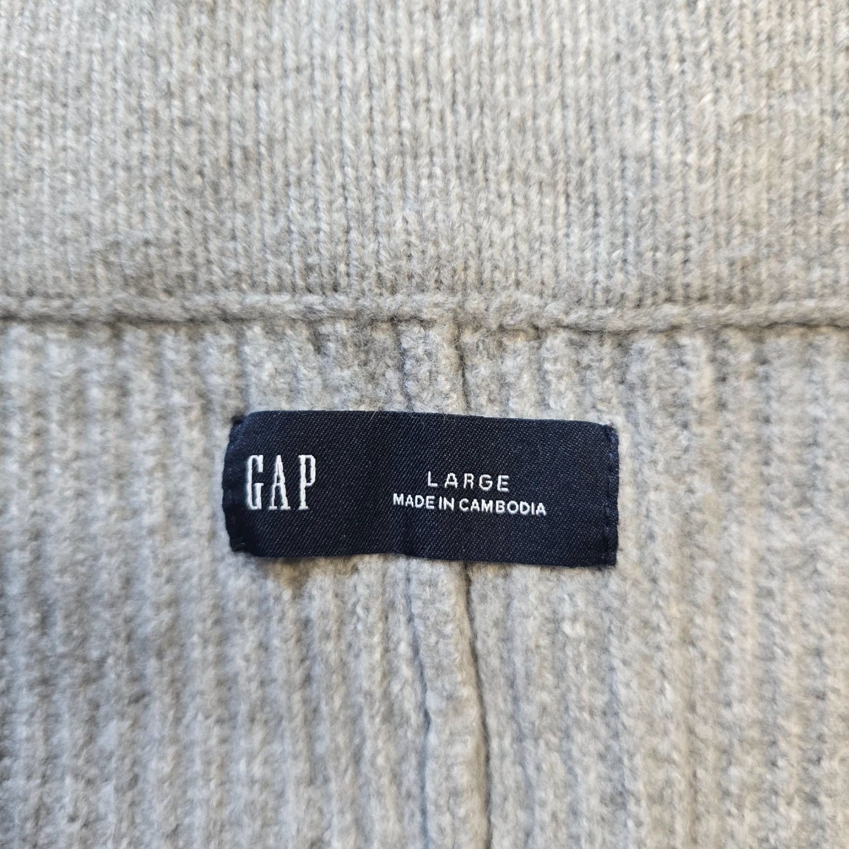 Gap VINTAGE Gap Pants Women Size Large Gray Ribbed Chunky Knit Pull On Lounge Casual Comfort Size 36" / US 14 / IT 50 - 3 Thumbnail