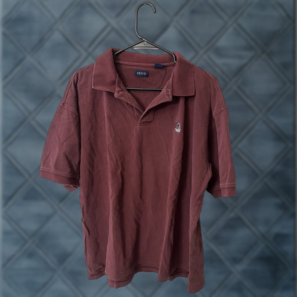 Izod IZOD Golf Polo Shirt Mens XL Burgundy Short Sleeve Embroidered Logo Sports Classic Size US XL / EU 56 / 4 - 1 Thumbnail
