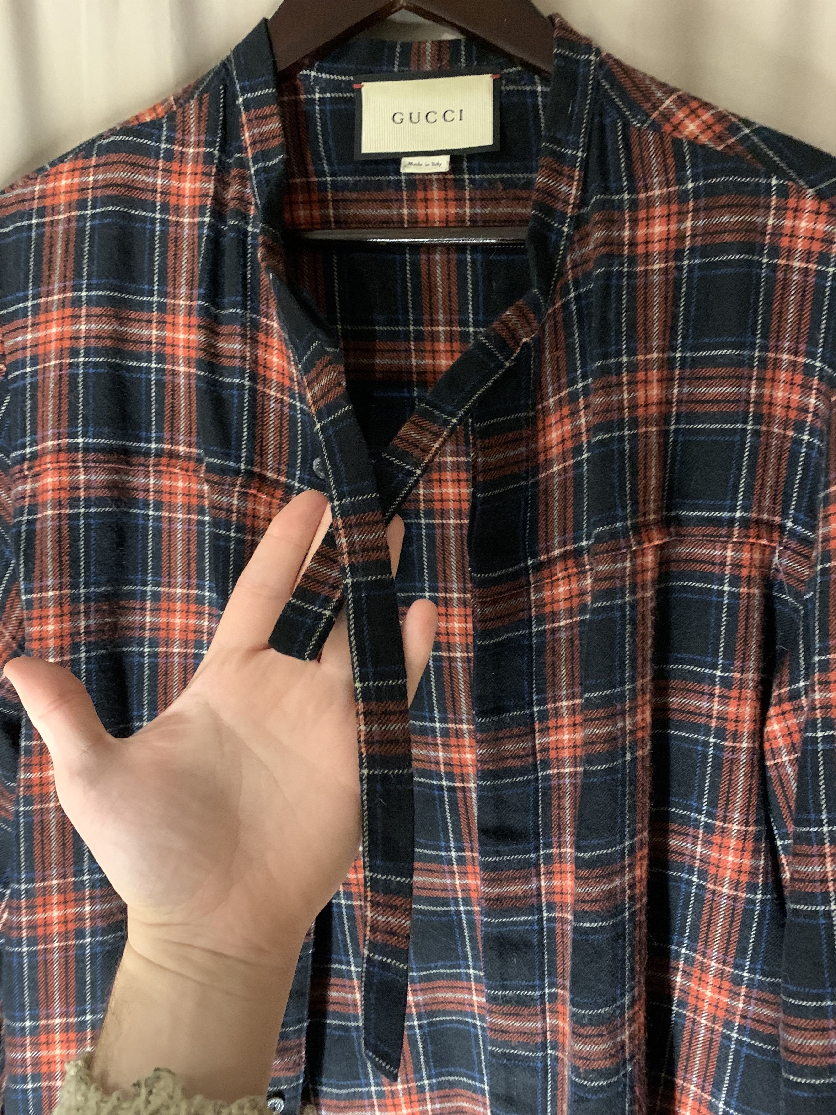 Gucci Plaid shirt with tie. Size US M / EU 48-50 / 2 - 2 Thumbnail