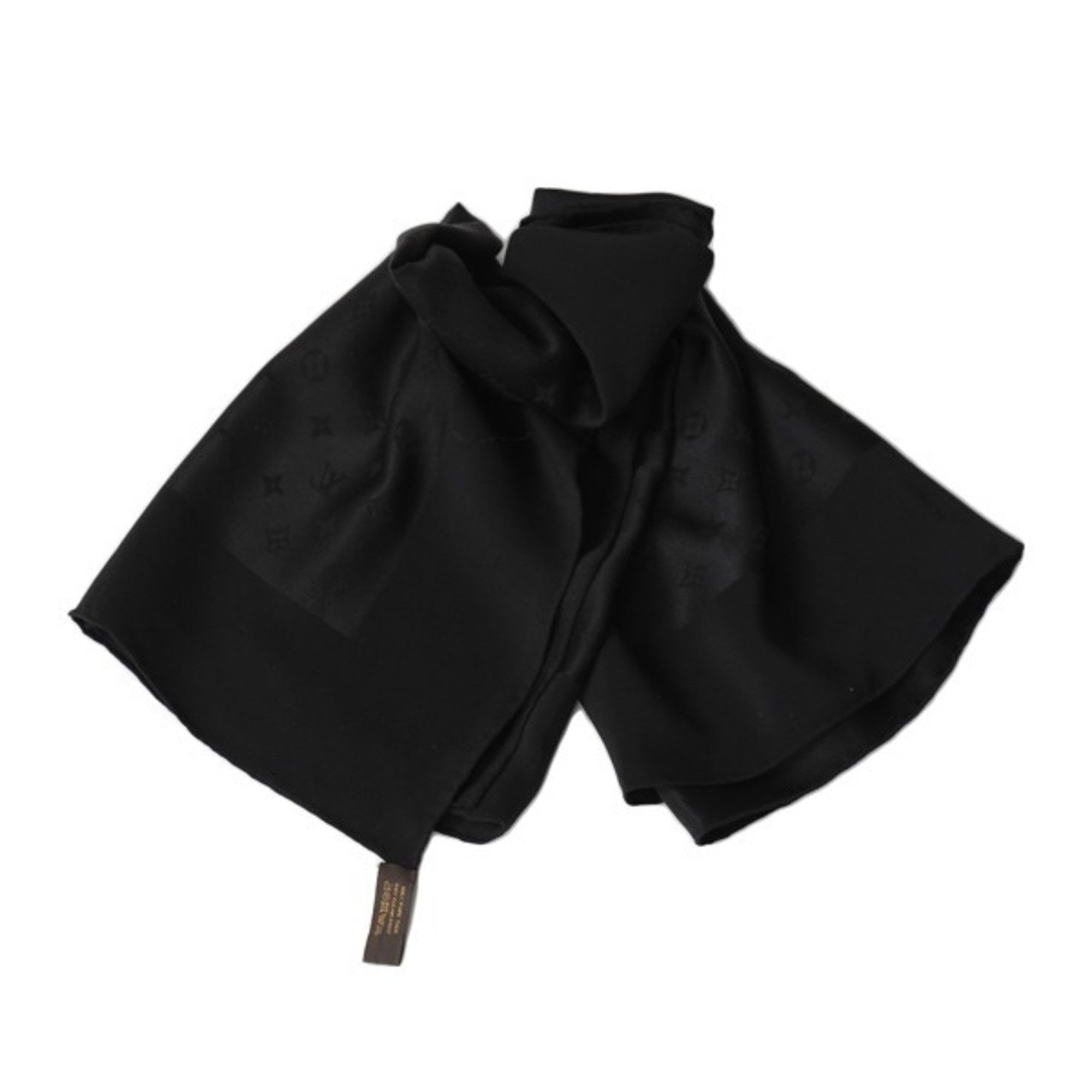 image of Louis Vuitton Silk Monogram Carre Monaco M71150 Louis Vuitton Noir Scarf Lv, Women's