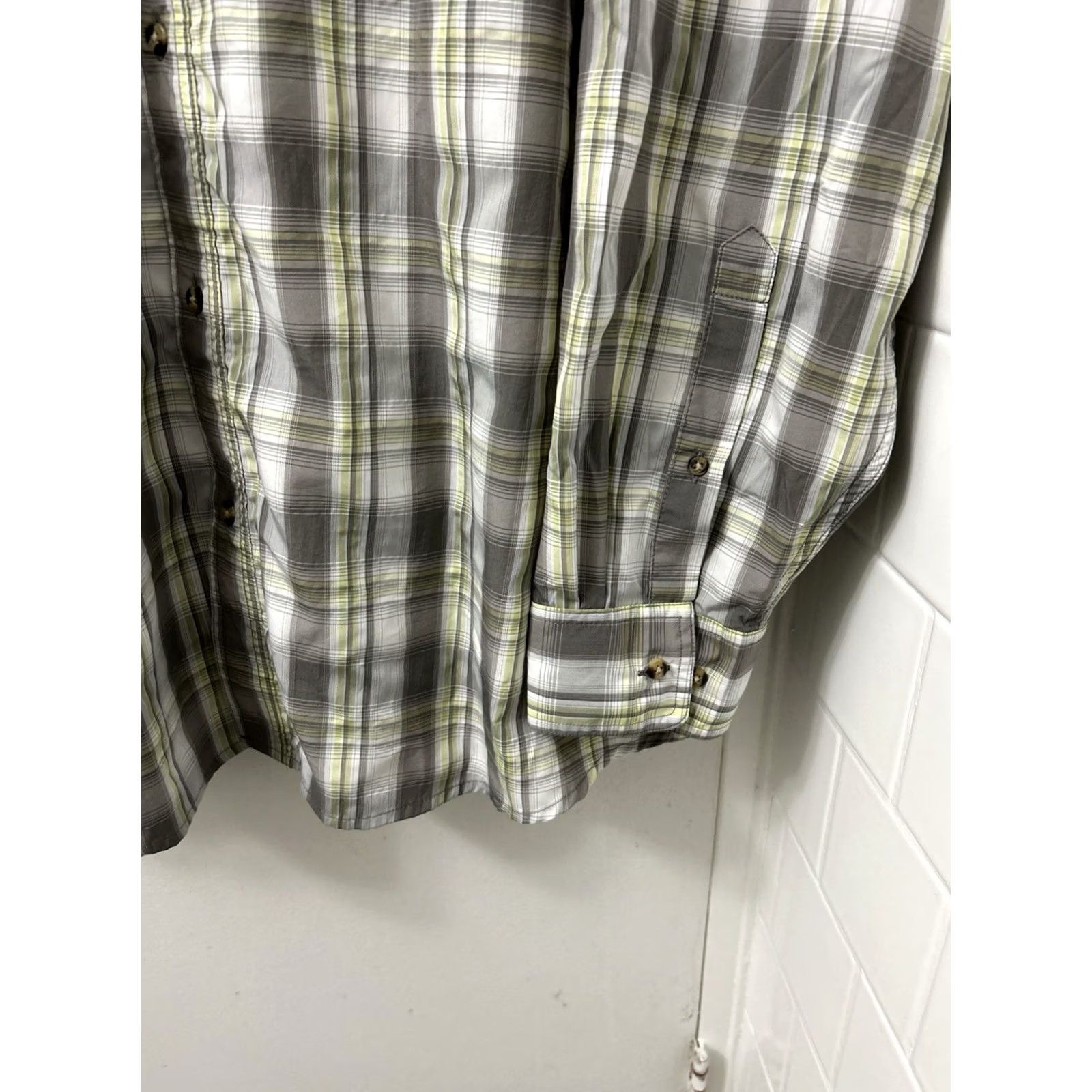 Vintage L.L. Bean Fishing Shirt Mens 2XL Grey Green Plaid Button Down Outdoor L/S Size US XXL / EU 58 / 5 - 6 Thumbnail