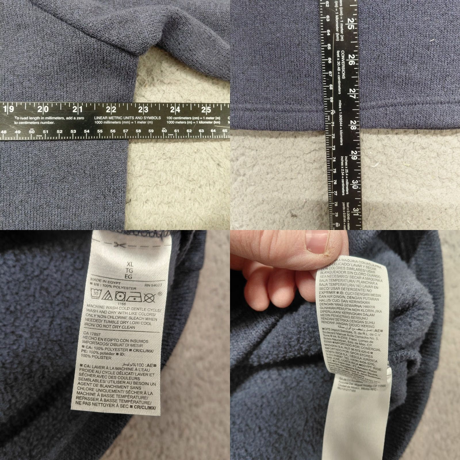 Old Navy Old Navy Sweatshirt Men XL Blue Pullover 3/4 Zip Fleece Pockets Long Sleeve Mock Neck Zip Pullover Athletic Regular Blue Size US XL / EU 56 / 4 - 8 Thumbnail