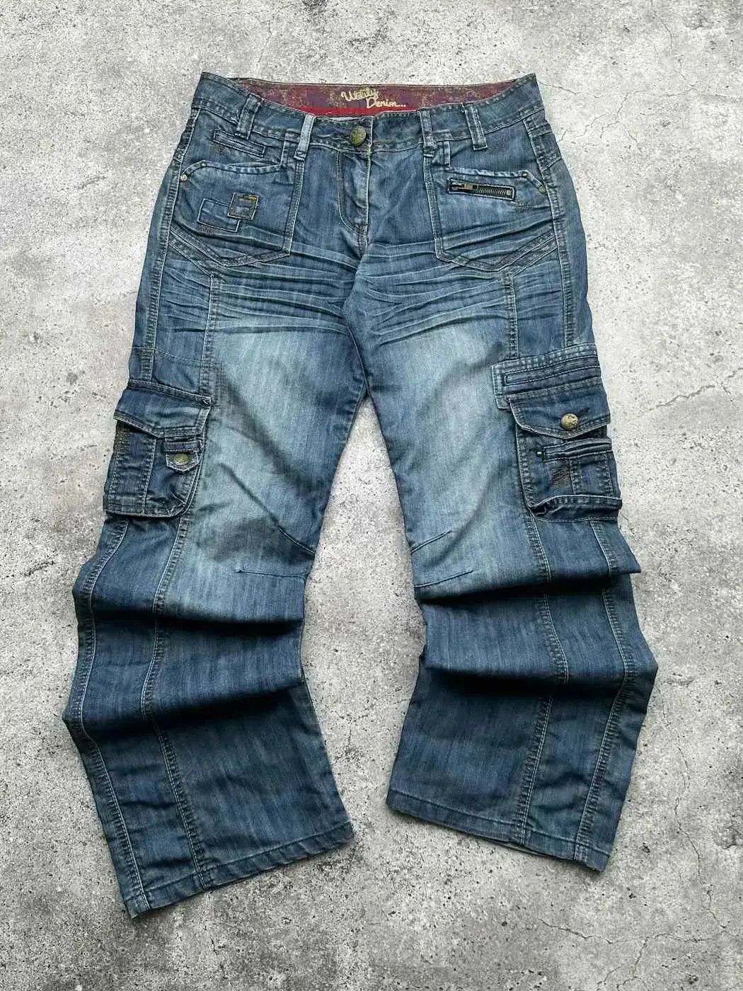Vintage Vintage Cargo Wide Jeans C605(V574) Size US 32 / EU 48 - 1 Thumbnail