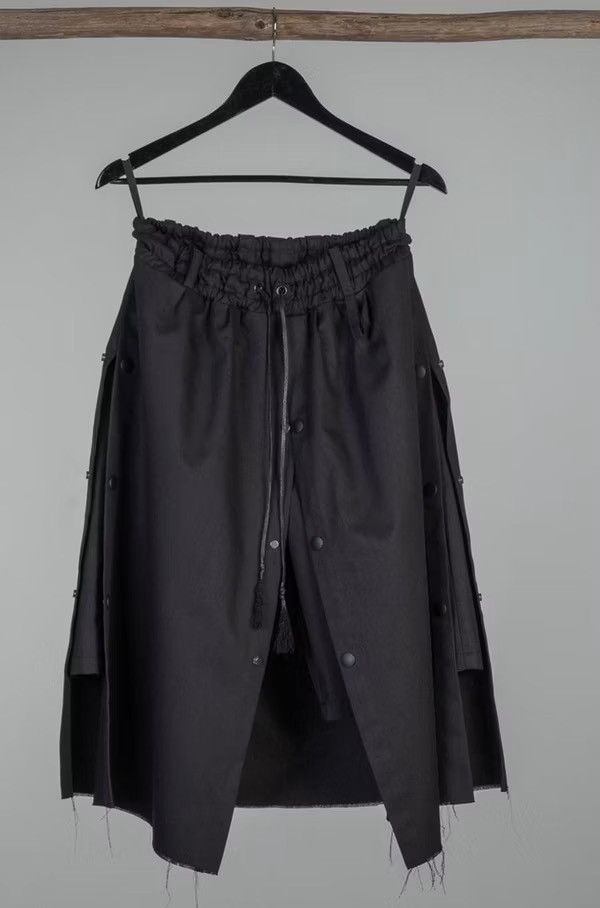 If Six Was Nine Vintage Rick Owens Style Skirt Shorts Black Archival Size US 32 / EU 48 - 6 Thumbnail