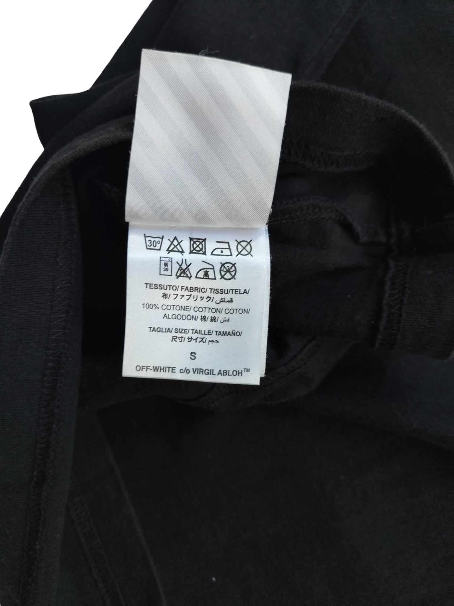 Off-White Off White C/O Virgil Abloh Black 'Cut Off' Tee Size US S / EU 44-46 / 1 - 4 Thumbnail