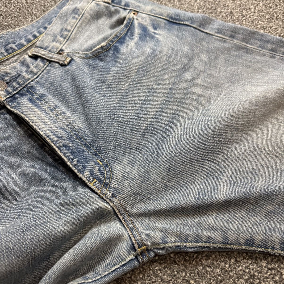 Jun Takahashi 🇯🇵 90s S003 Uniqlo x Lemaire Blue Washed Baggy Jeans Size US 36 / EU 52 - 11 Thumbnail