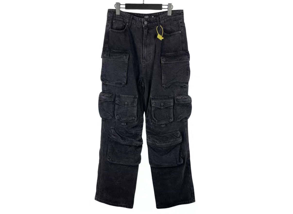 Jaded London Jaded London Pocket Denim Wide-Leg Cargo Pants J31 Size US 32 / EU 48 - 1 Thumbnail