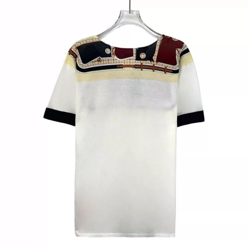 Hermes Hermes Cartoon Print Cotton Short Sleeve TShirt-2506 Size XXS / US 00 / IT 34 - 2 Thumbnail