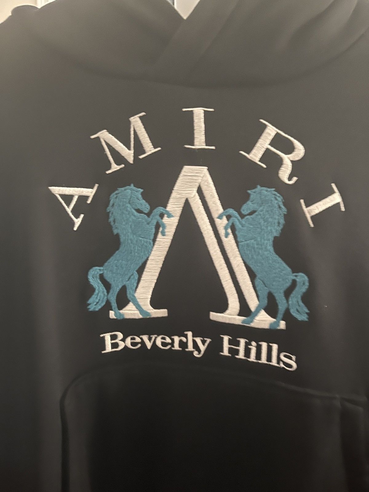 image of Amiri Beverly Hill Hoodie in Black, Men's (Size Small)