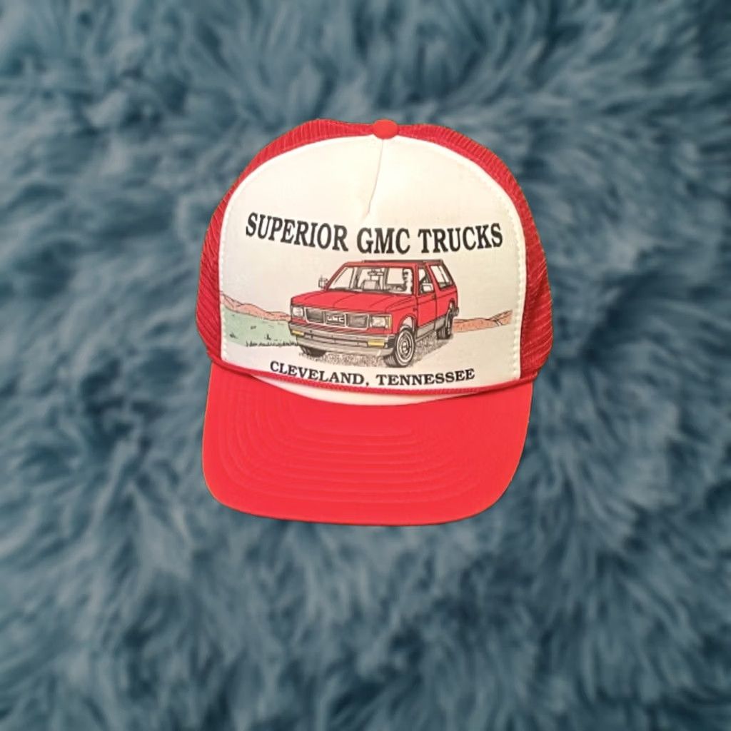 Vintage VINTAGE Superior GMC Trucks Cleveland Tennessee VTG Trucker Hat Adult 1980’s Red Mens Size ONE SIZE - 1 Thumbnail