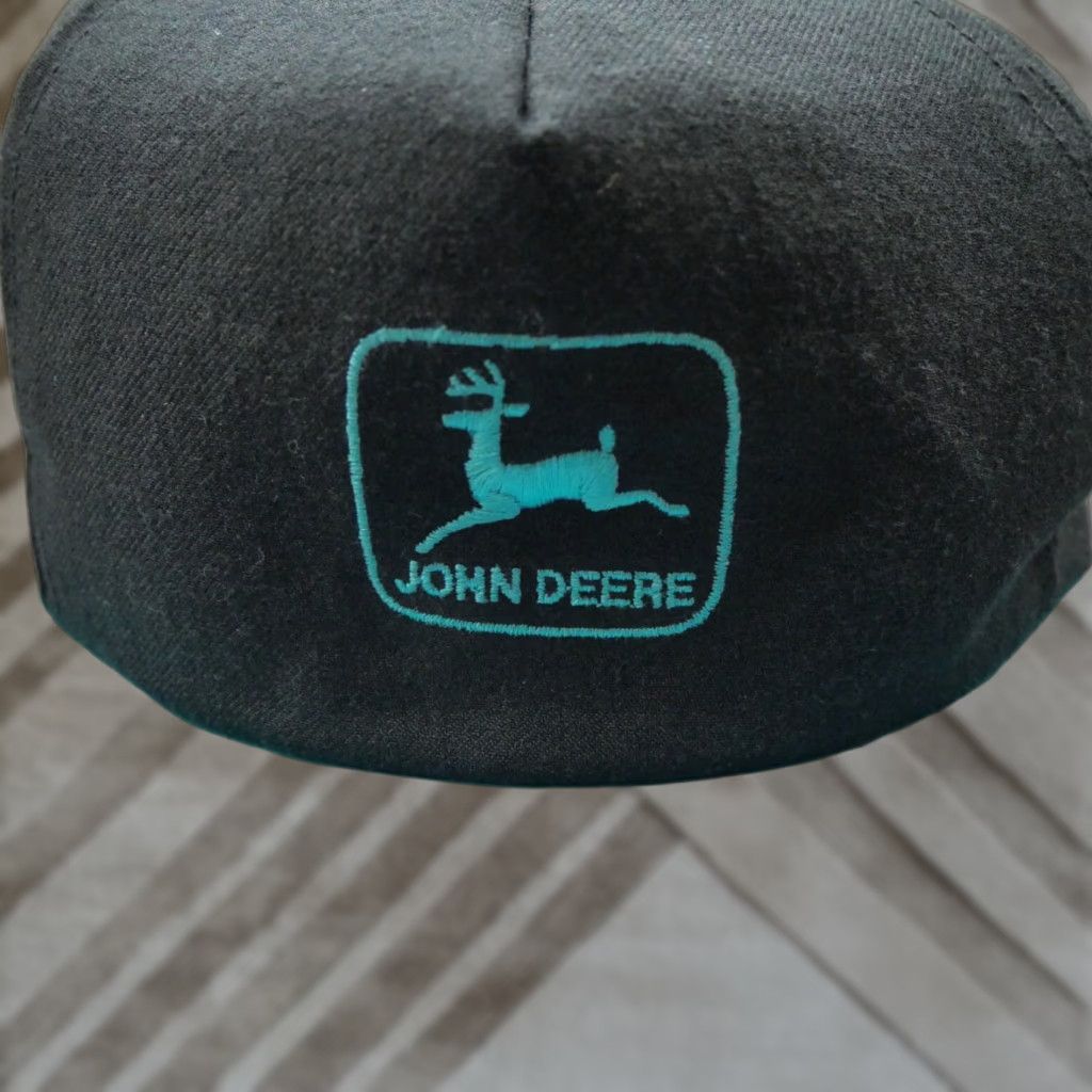 John Deere VINTAGE John Deere Hat Baseball Cap One Size Men Black 90s Adjustable Cotton Swingster 80s 90s Size ONE SIZE - 1 Thumbnail