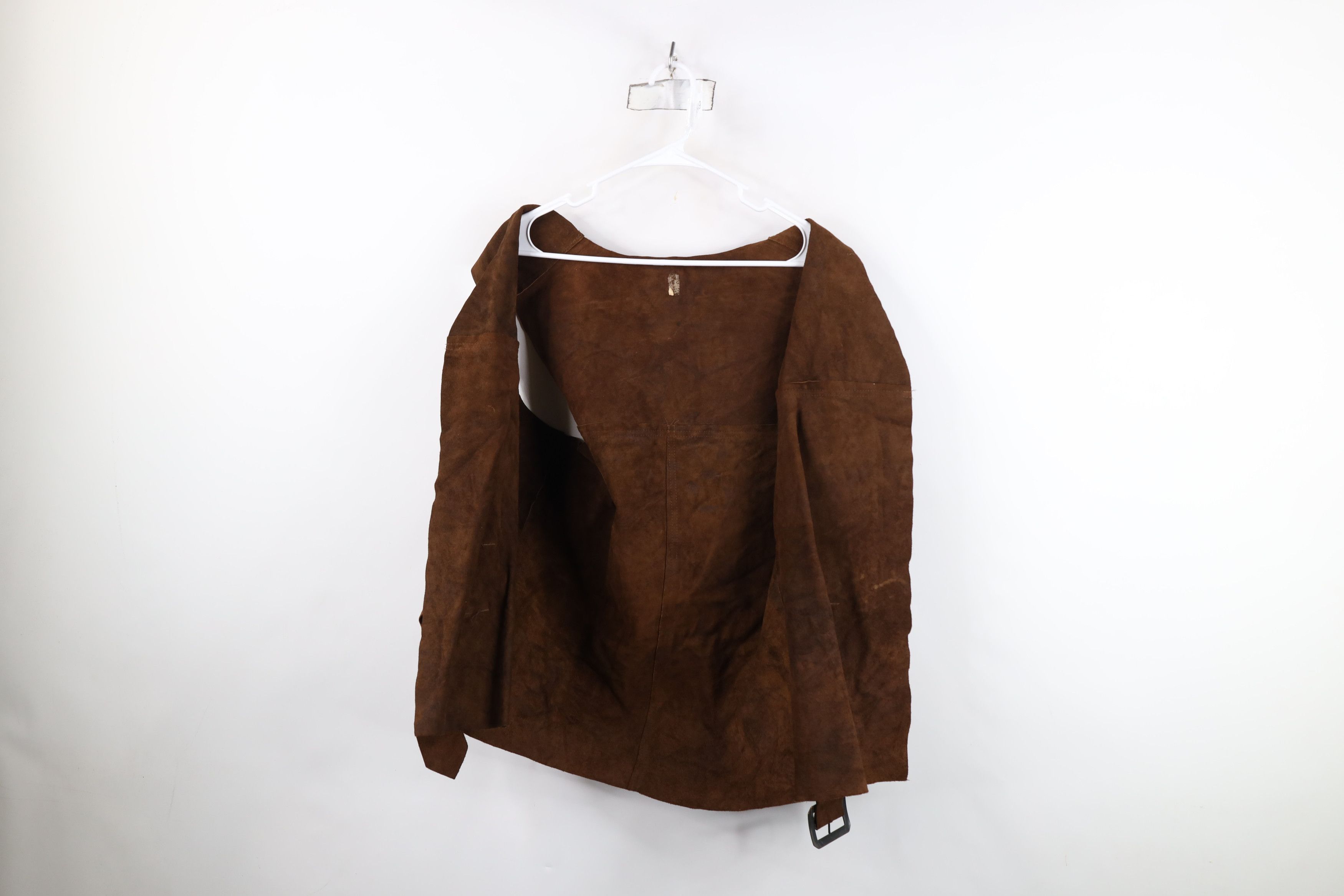 Vintage Vintage 60s 70s Boho Chic Belted Fringed Suede Leather Vest Size L / US 10 / IT 46 - 9 Thumbnail