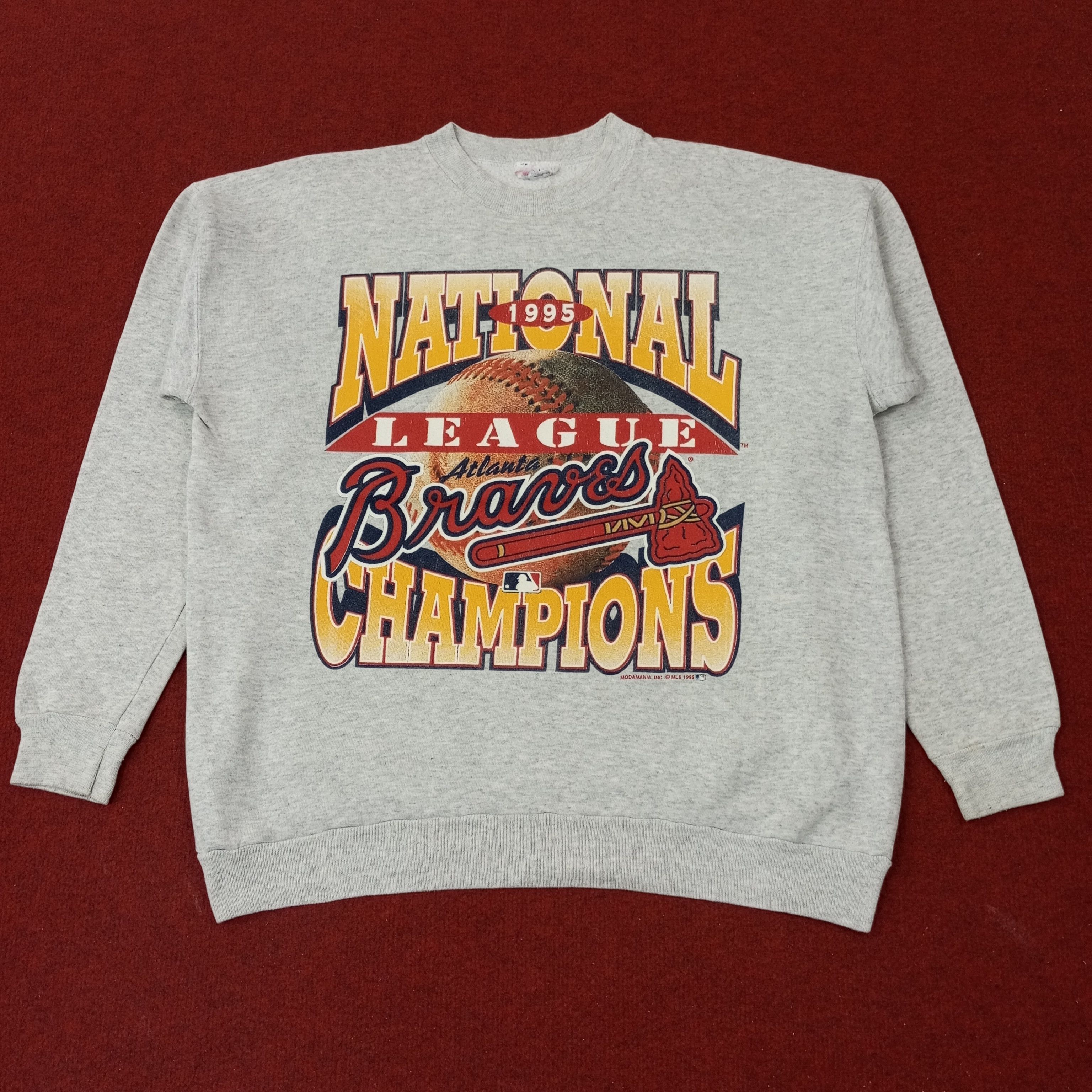MLB Atlanta Braves Baseball Team Champions Sweatshirt c251n13 Size US L / EU 52-54 / 3 - 1 Thumbnail