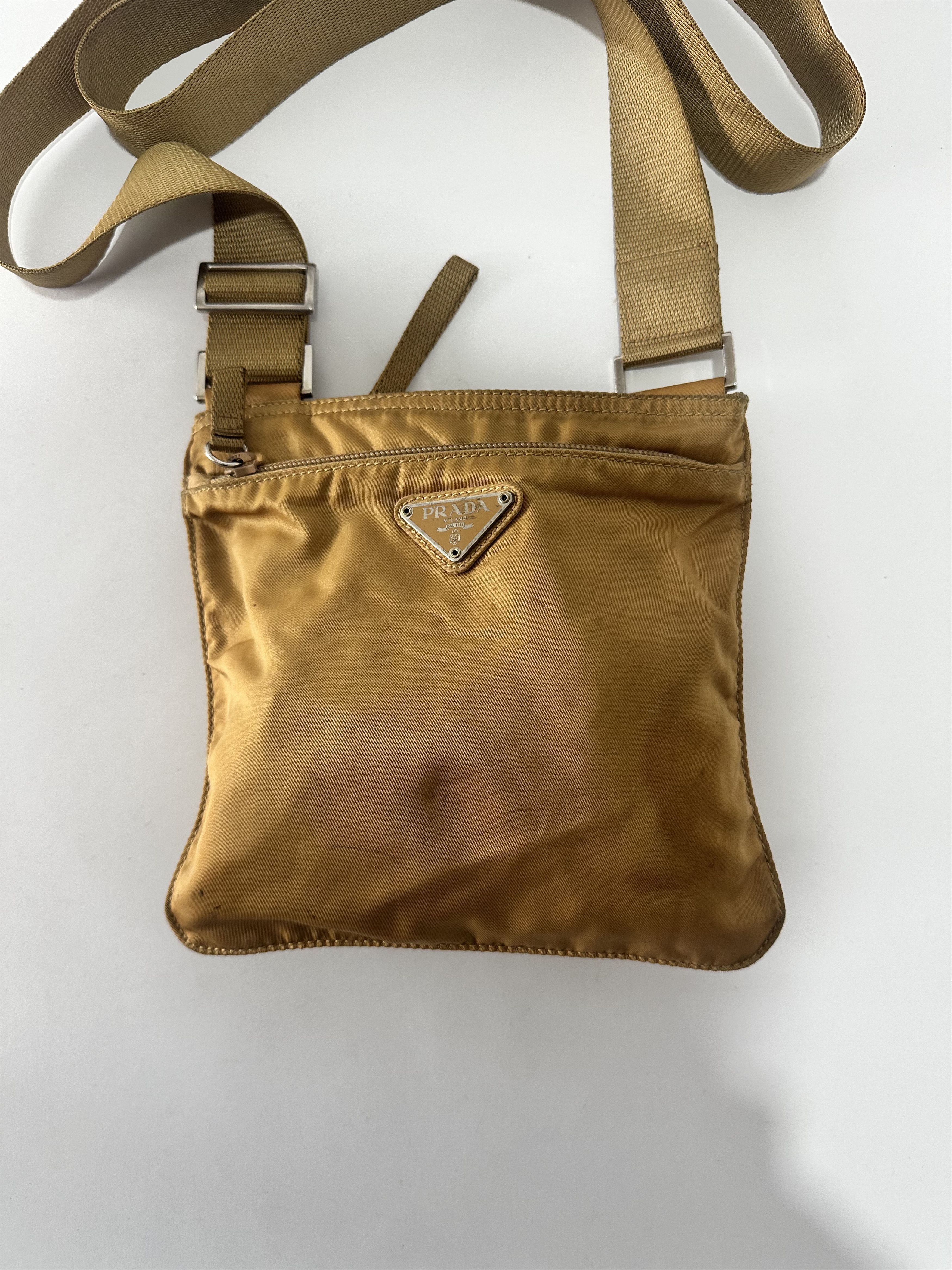 Prada Prada Brown Nylon Messenger Bag Size ONE SIZE - 2 Thumbnail