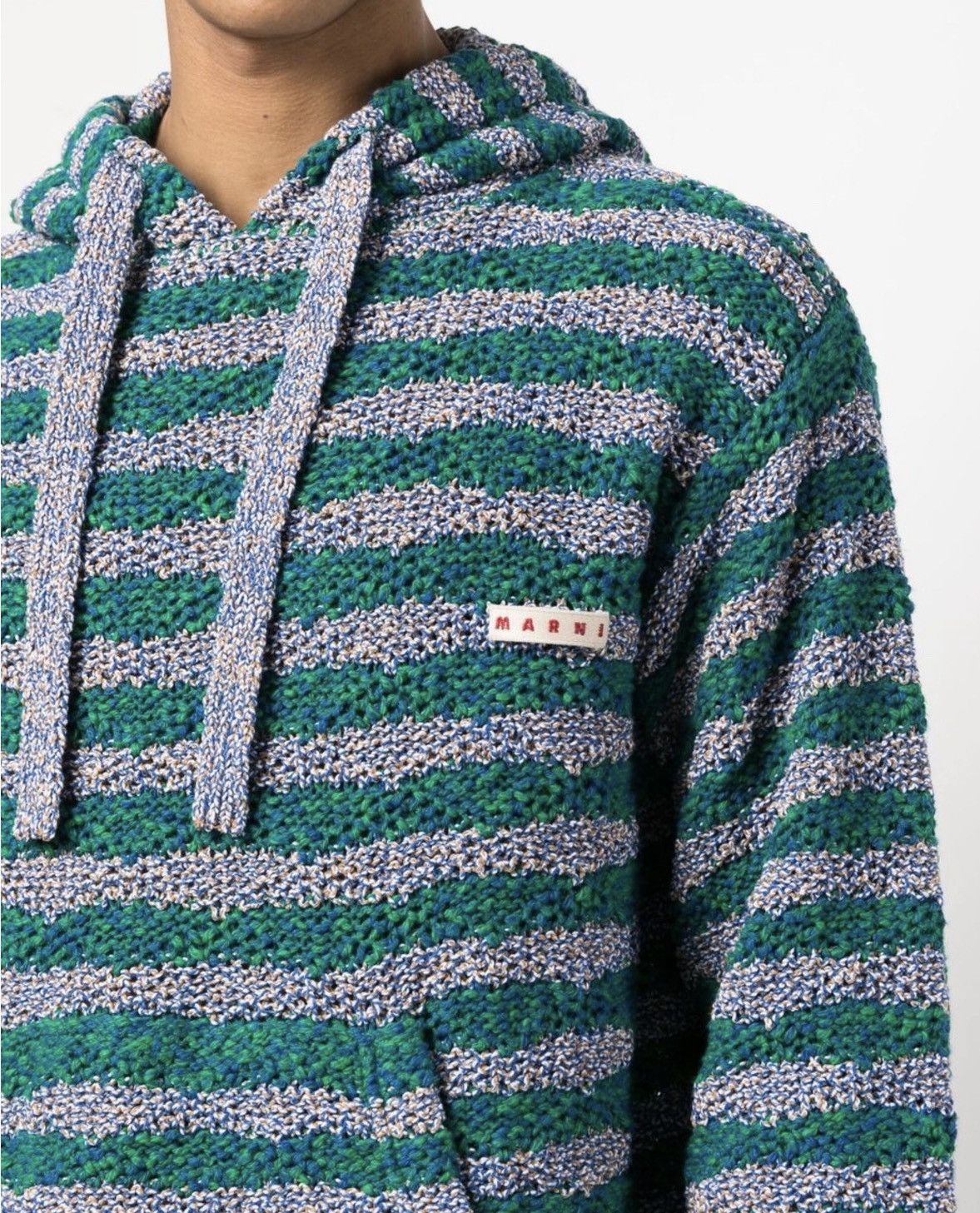 Marni ⚠️$2.1K VALUE⚠️ stripe knit drawstring hoodie Size US S / EU 44-46 / 1 - 4 Thumbnail