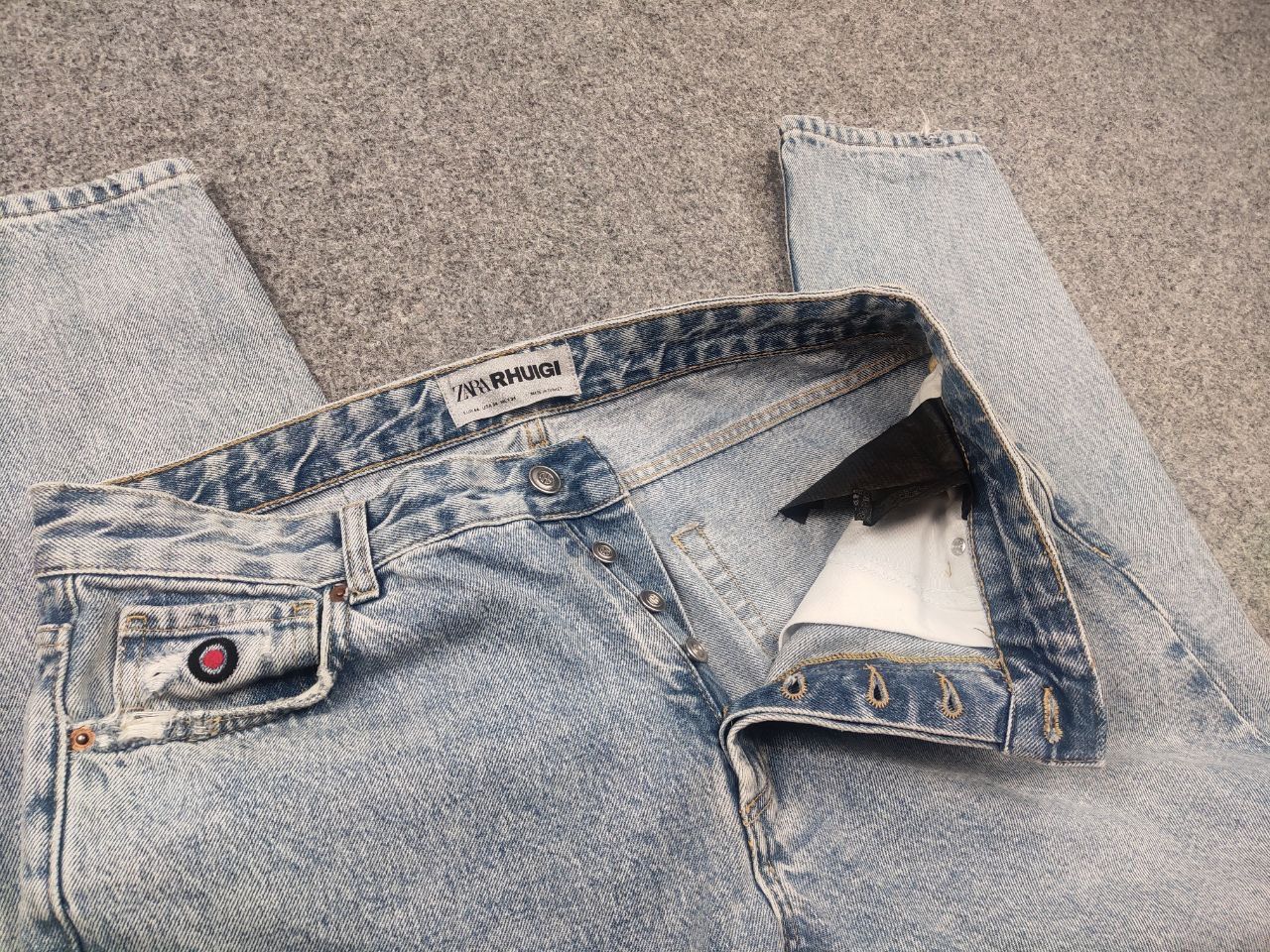 Rhude Zara Rhuigi RHUDE Design Baggy Relaxed Fit men's Mom Jeans Size US 34 / EU 50 - 15 Thumbnail