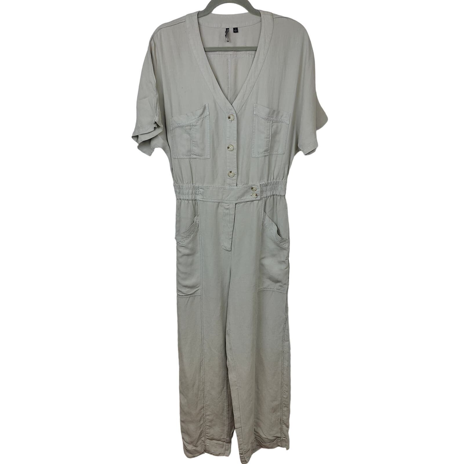 Other Joes Jeans Linen Blend Jumpsuit Womens Small Gray Size 27" / US 4 / IT 40 - 1 Thumbnail
