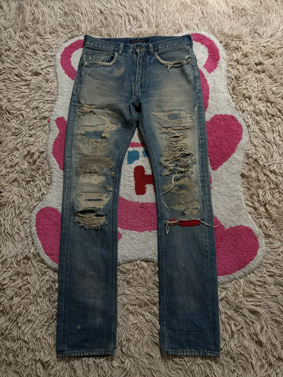 Undercover Undercover aw04 red yarns Size US 29 - 1 Thumbnail