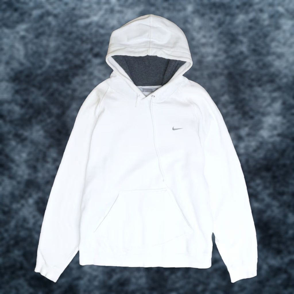 Vintage Nike Hoodie Size Medium Men's White 90s Crewneck Pullover