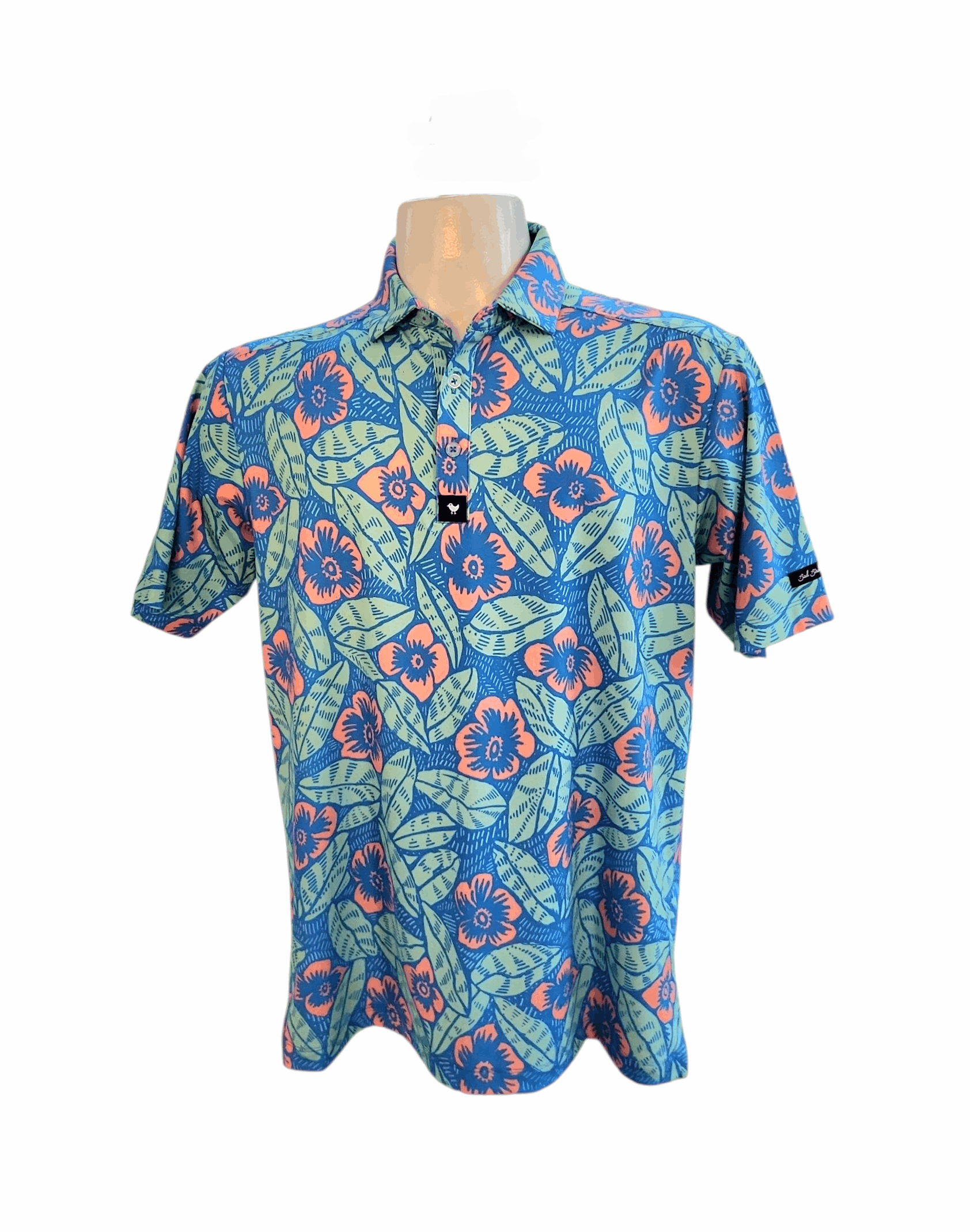 Bad Birdie Bad Birdie Golf Polo Shirt Men's Size Medium Blue Floral Size US M / EU 48-50 / 2 - 1 Thumbnail