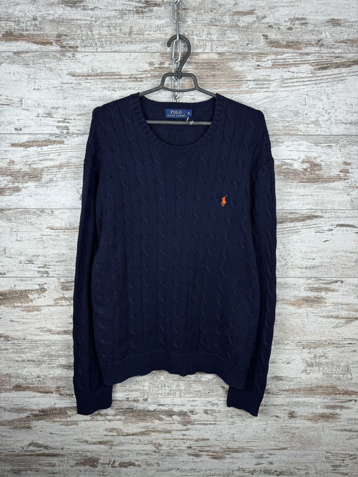 Polo Ralph Lauren × Vintage Mens Vintage Polo Ralph Lauren navy sweater old money luxury Size US XL / EU 56 / 4 - 2 Thumbnail