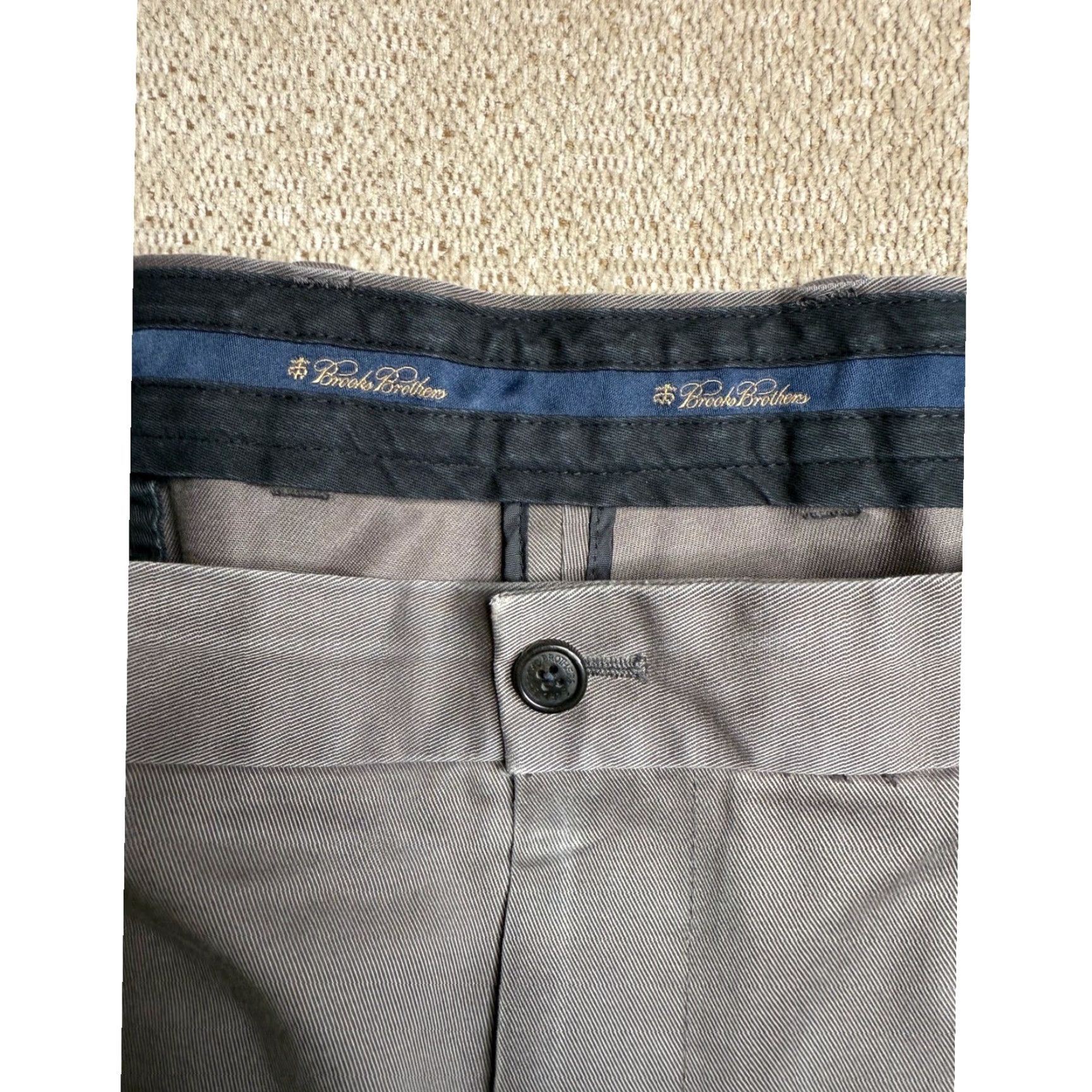Brooks Brothers Brooks Brothers Advantage Chino Pants Mens 44x28 Gray Cotton Regular Straight Front Zipper Pocket Casual, Business, Workwear Mens Size US 44 / EU 60 - 2 Thumbnail