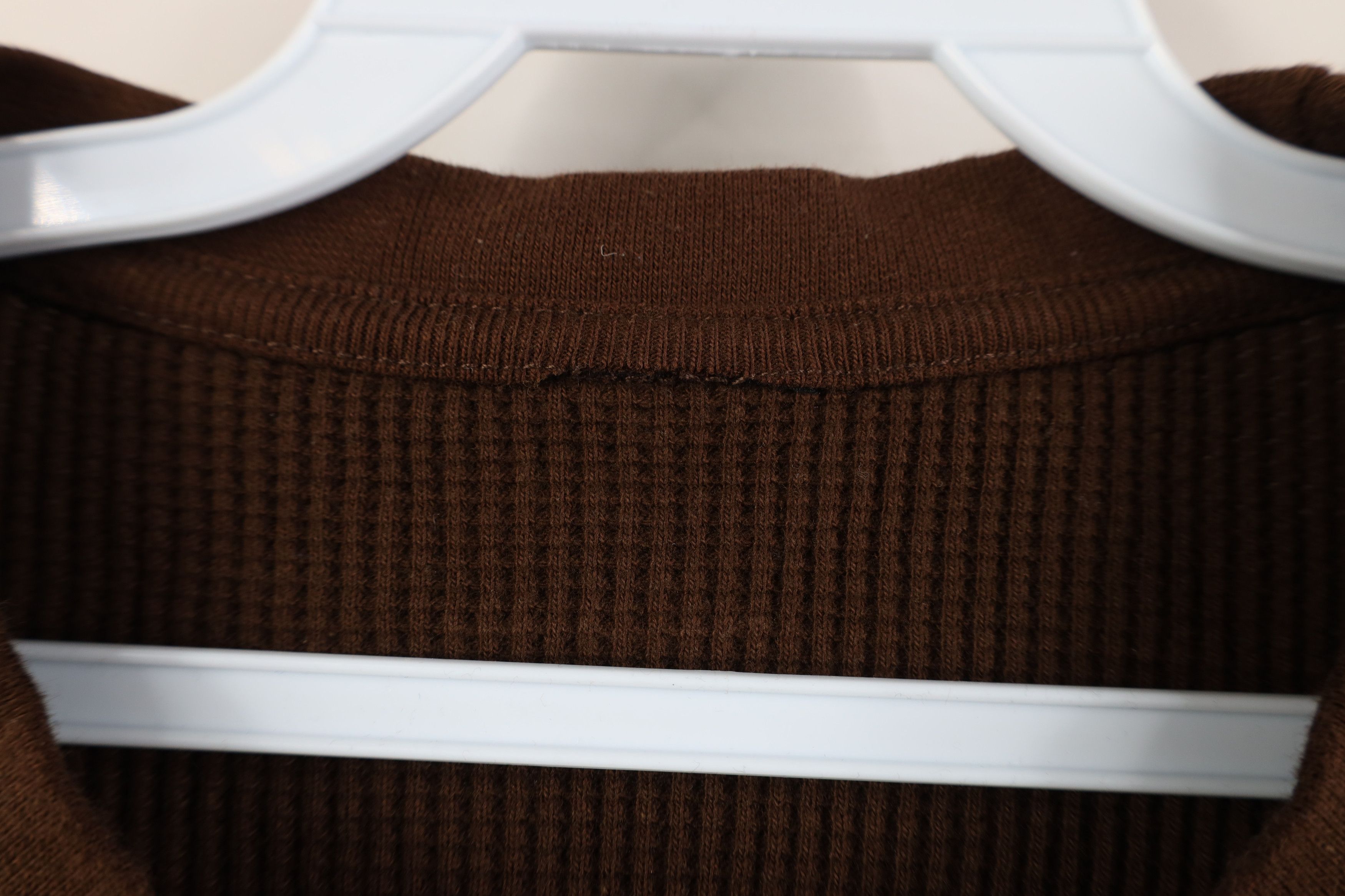 Vintage Vintage 90s Y2K Streetwear Waffle Knit Long Sleeve T-Shirt Size US L / EU 52-54 / 3 - 4 Thumbnail