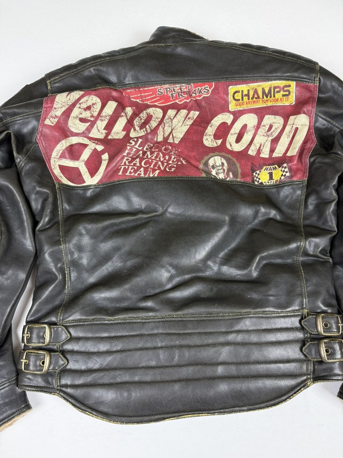YELLOW CORN Yellow Corn Leather Padded Racing Jacket Size US M / EU 48-50 / 2 - 8 Thumbnail