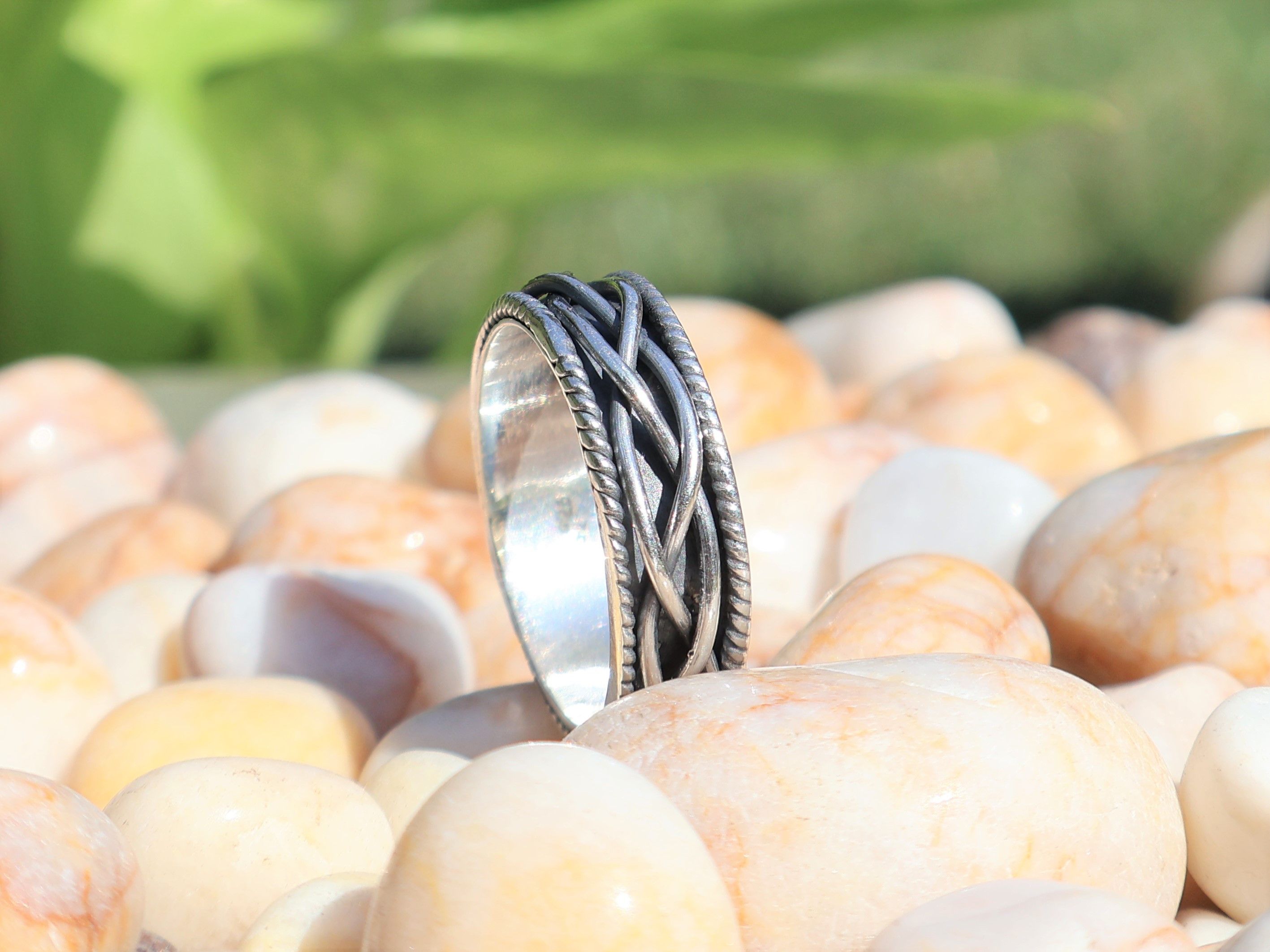 Handmade Silver Band Ring, 925 Sterling Silver Ring, Handmade Band, Size ONE SIZE - 1 Thumbnail