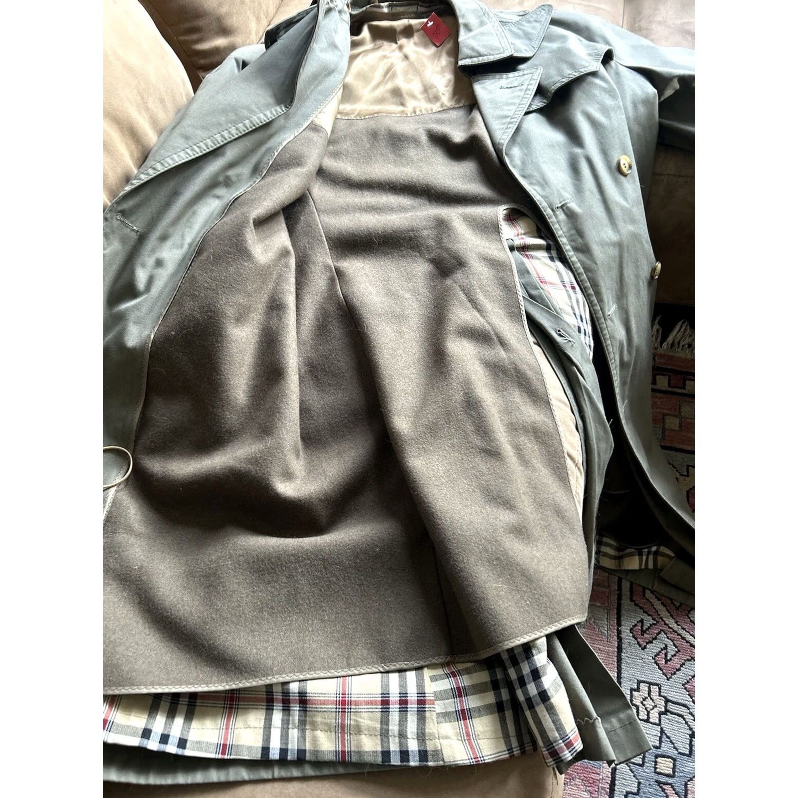 Vintage VINTAGE Army Style Trench Coat Made in Poland Sz Large Mens Jacket Size US L / EU 52-54 / 3 - 6 Thumbnail