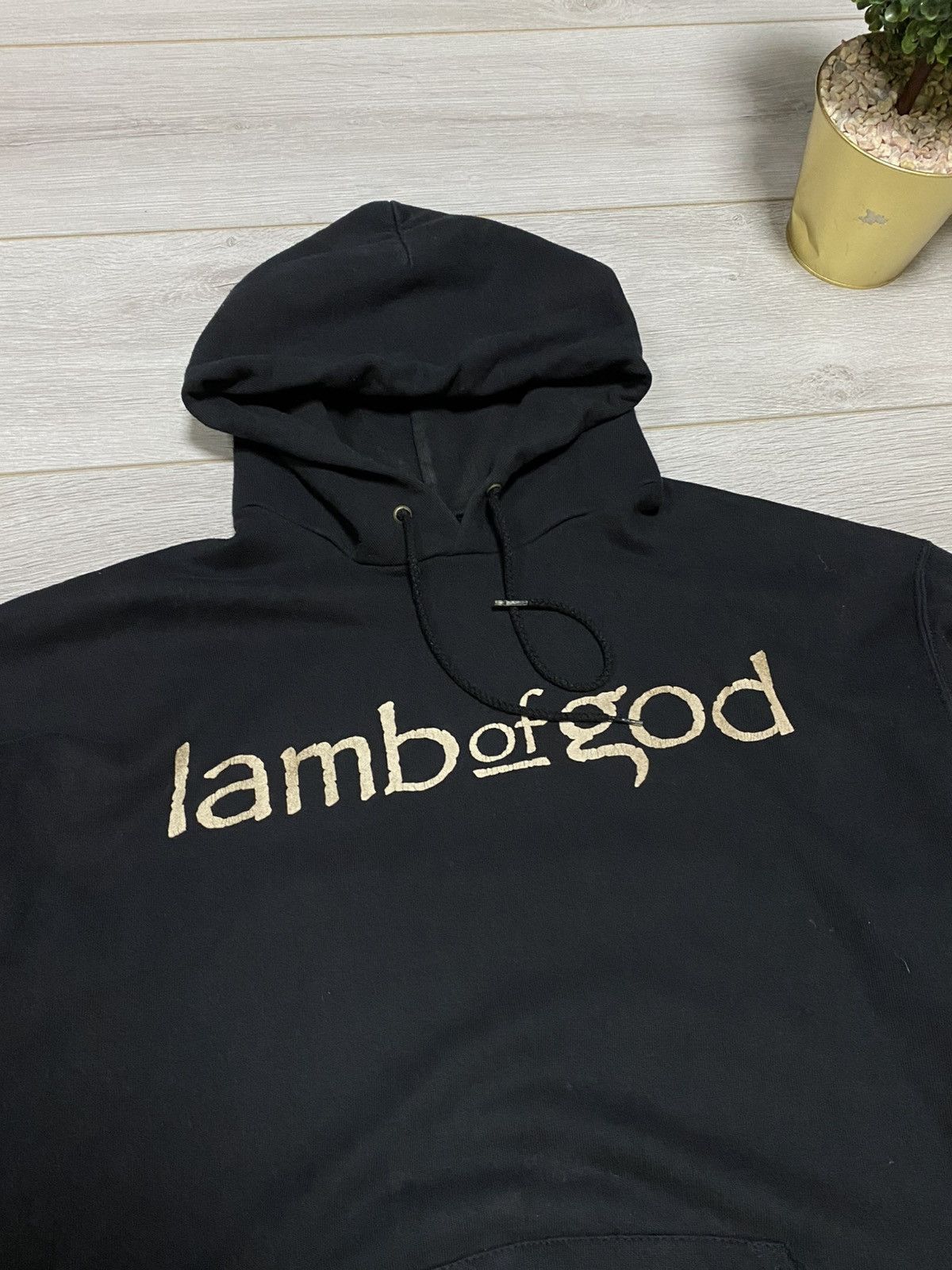 Band Tees Lamb of God vintage hoodie fruit of the loom faded eb0 Size US L / EU 52-54 / 3 - 3 Thumbnail