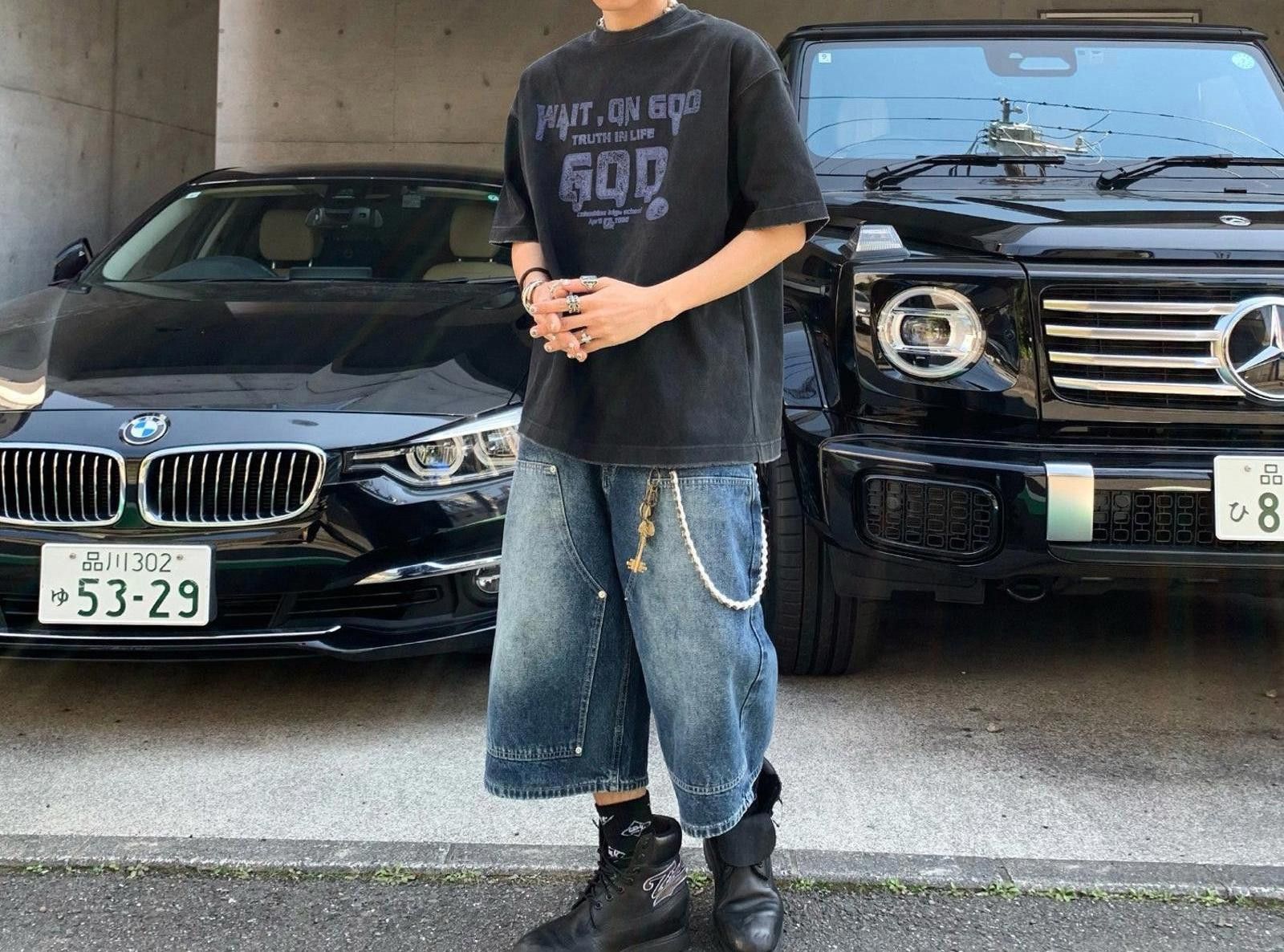 Other Distressed Carpenter Jorts, Baggy Long Shorts Size US 30 / EU 46 - 1 Thumbnail