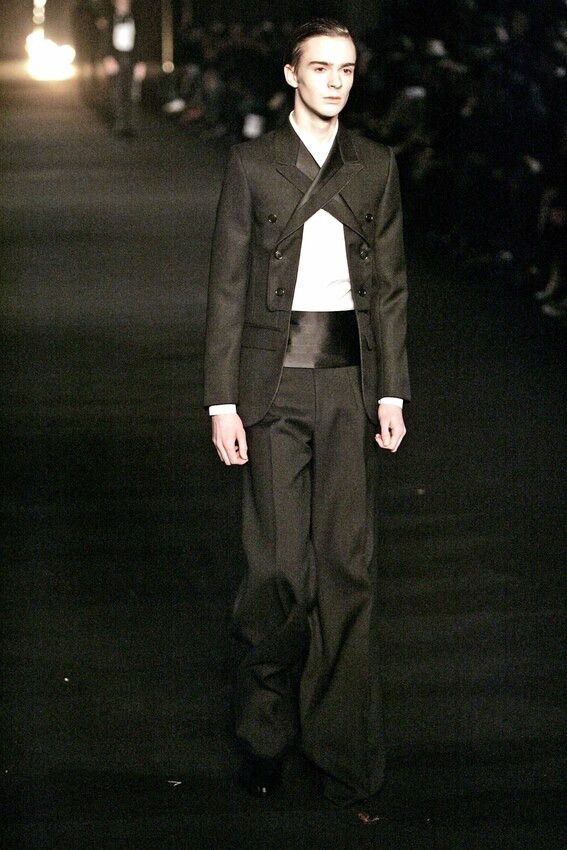 Dior F/W 2006 Crossed Lapels Blazer Jacket by Hedi Slimane Size 46S - 1 Thumbnail